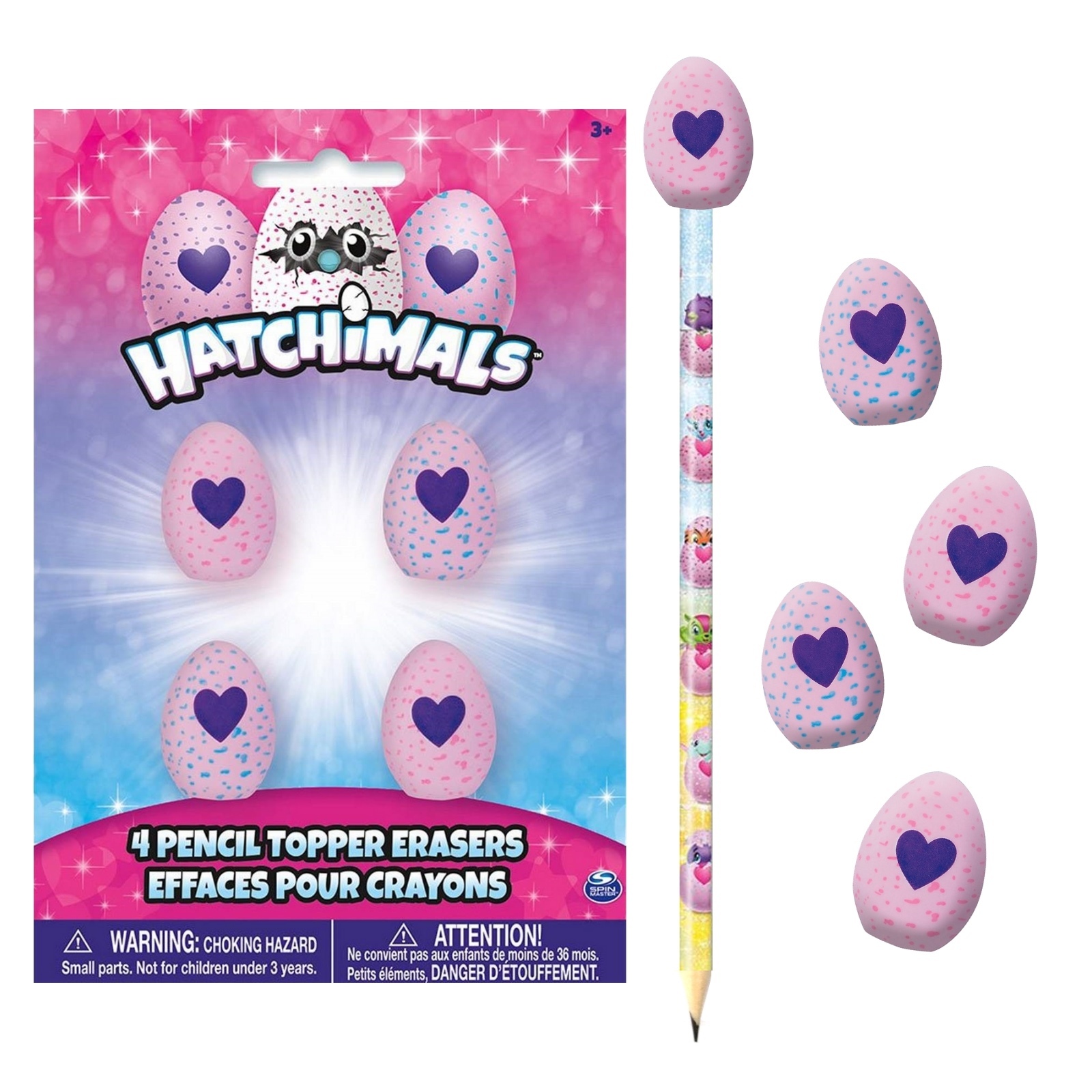 Hatchimals Pencil Topper Erasers (Pack of 4)