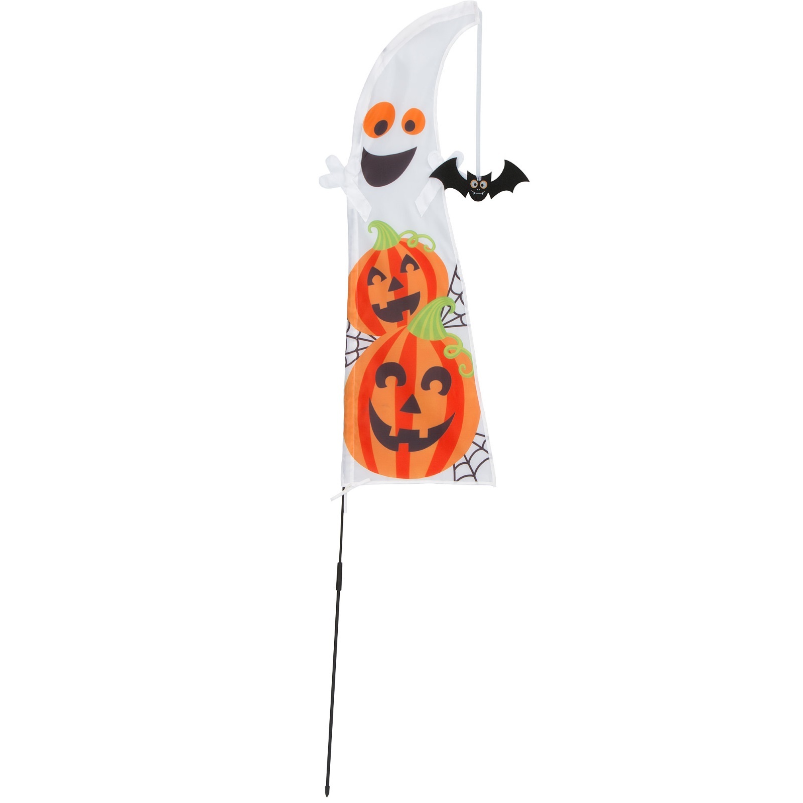 Halloween Pumpkin and Ghost Yard Stake