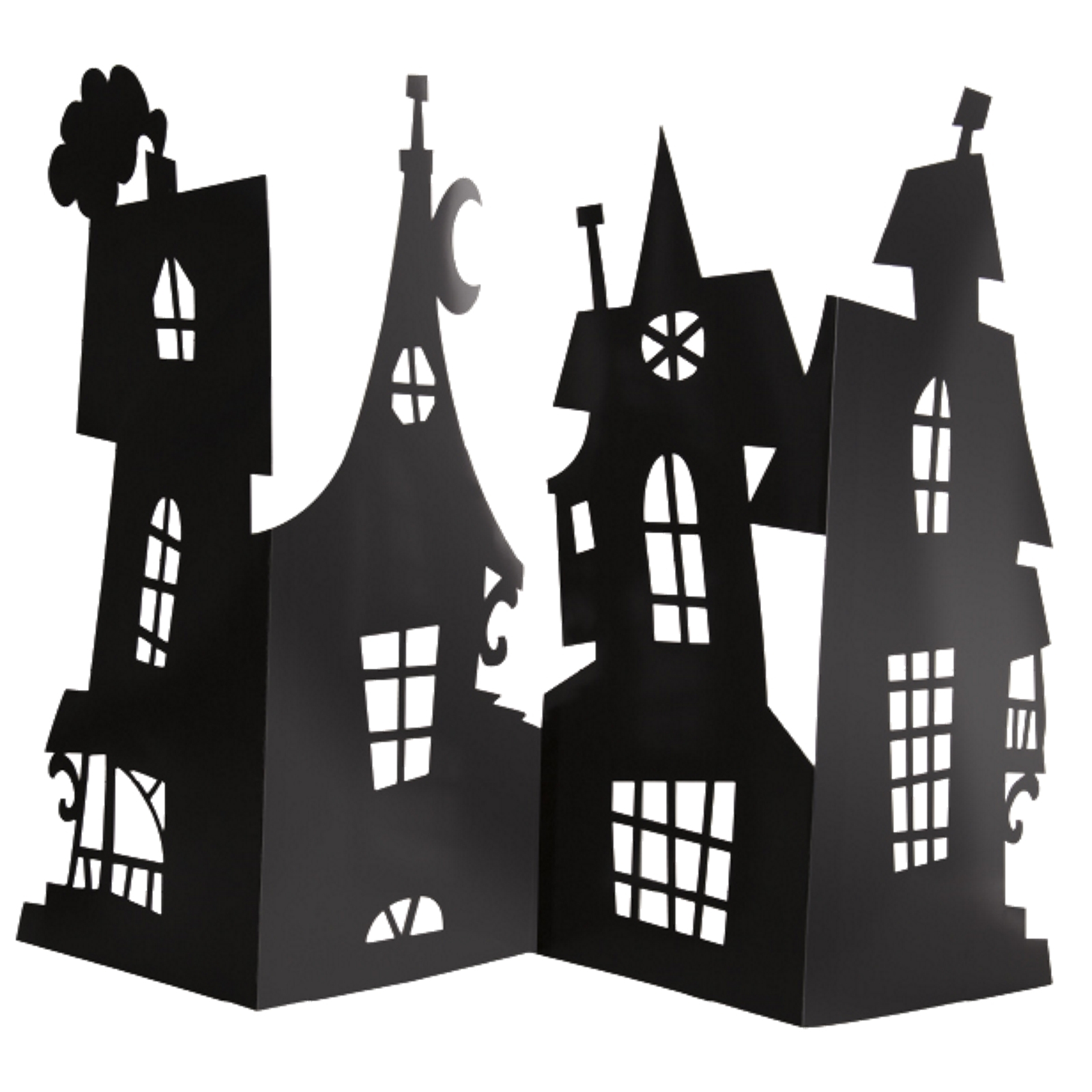 3D Haunted House Silhouette Centrepiece