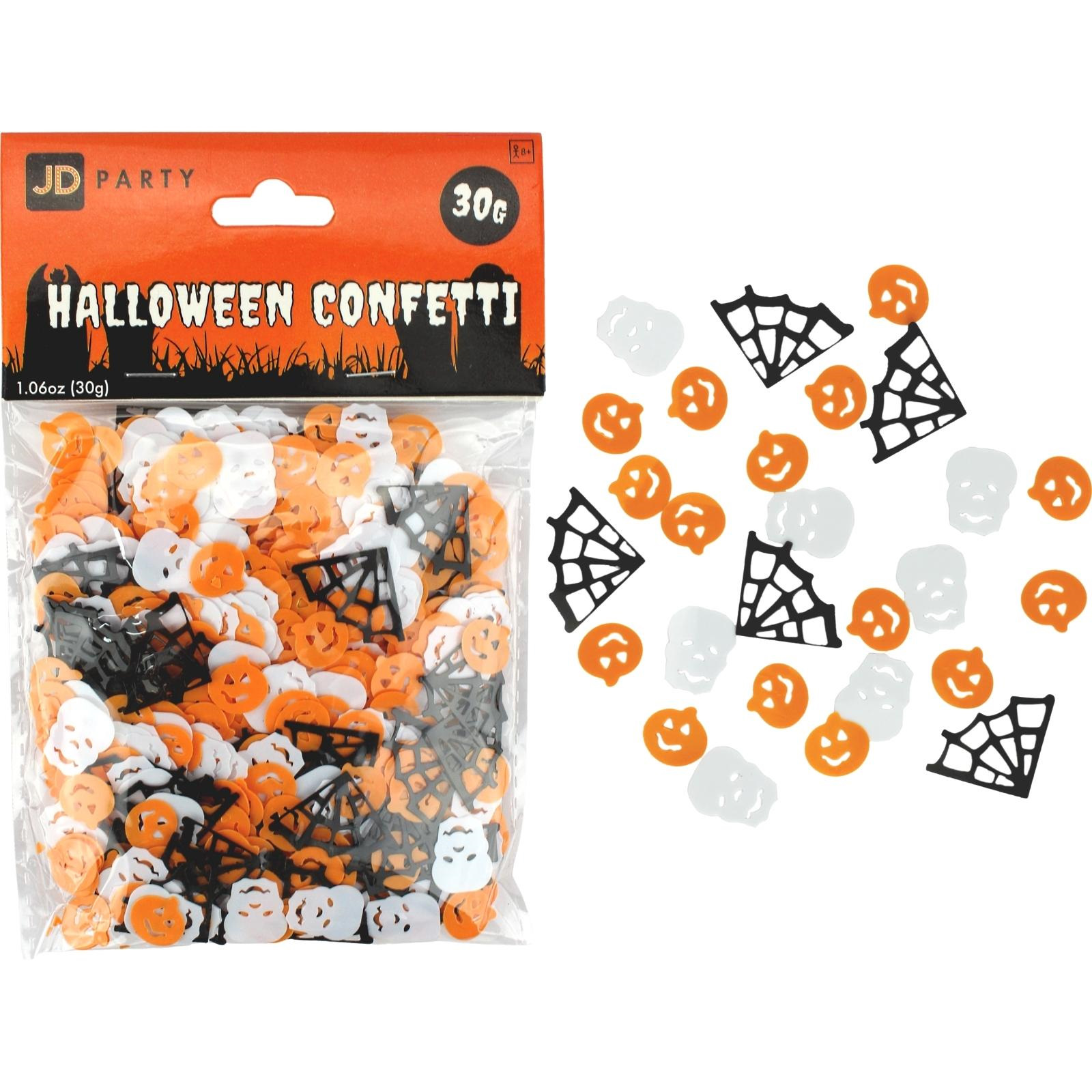 Halloween Pumpkin, Skull & Spiderweb Confetti / Table Scatters (30g)