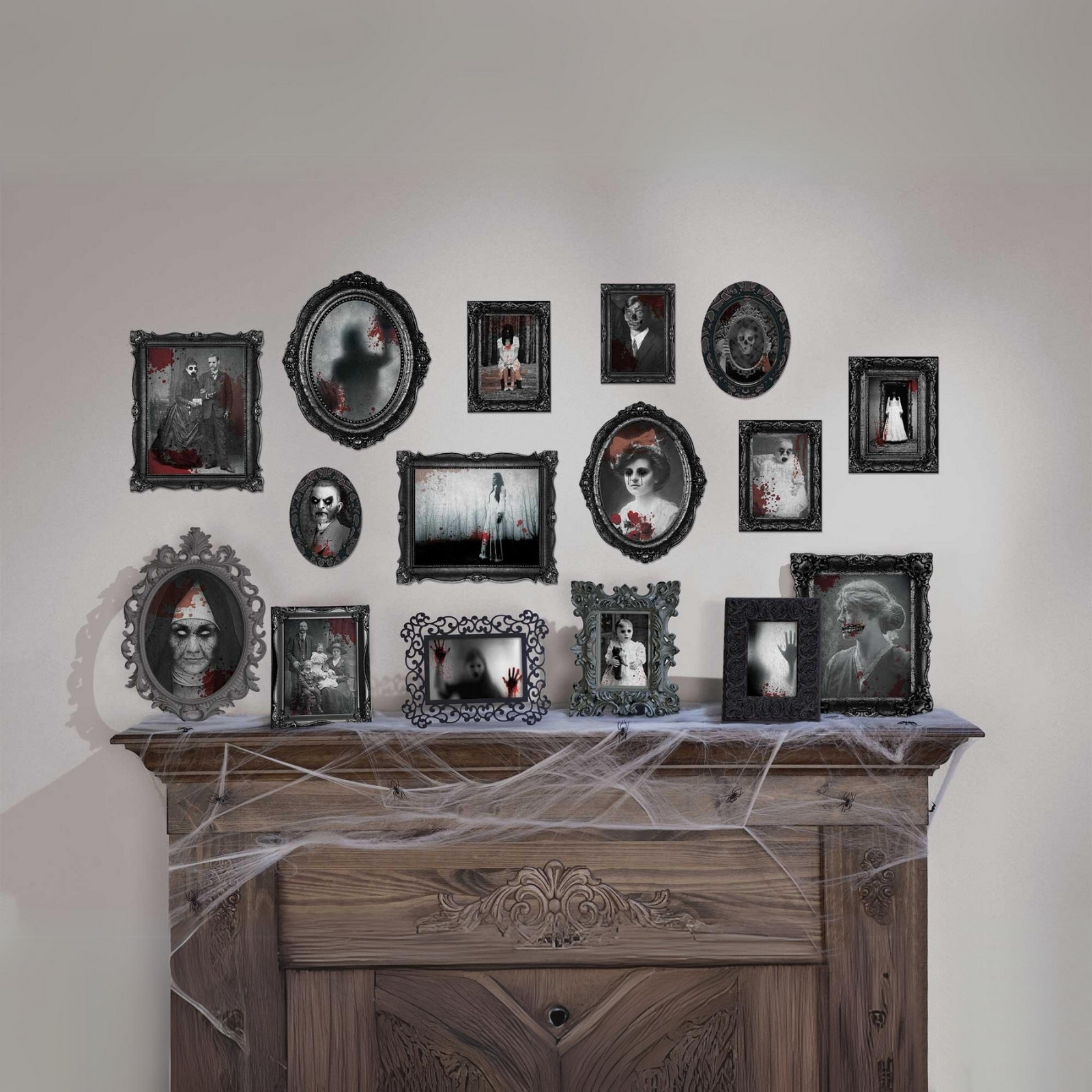 Halloween Dark Manor Framed Wall Decorations (Pack of 30)