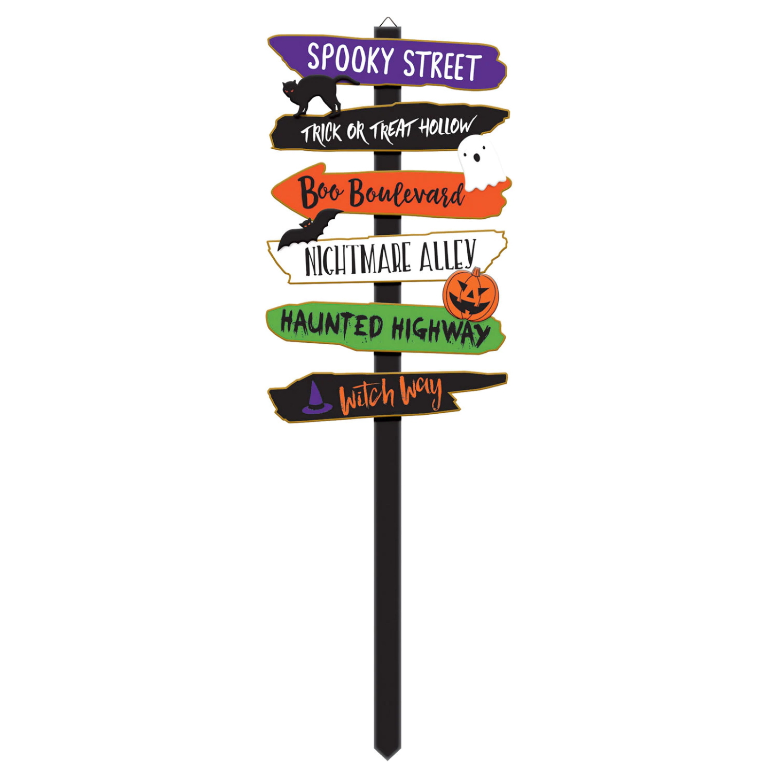 Halloween Wooden Yard Sign Post
