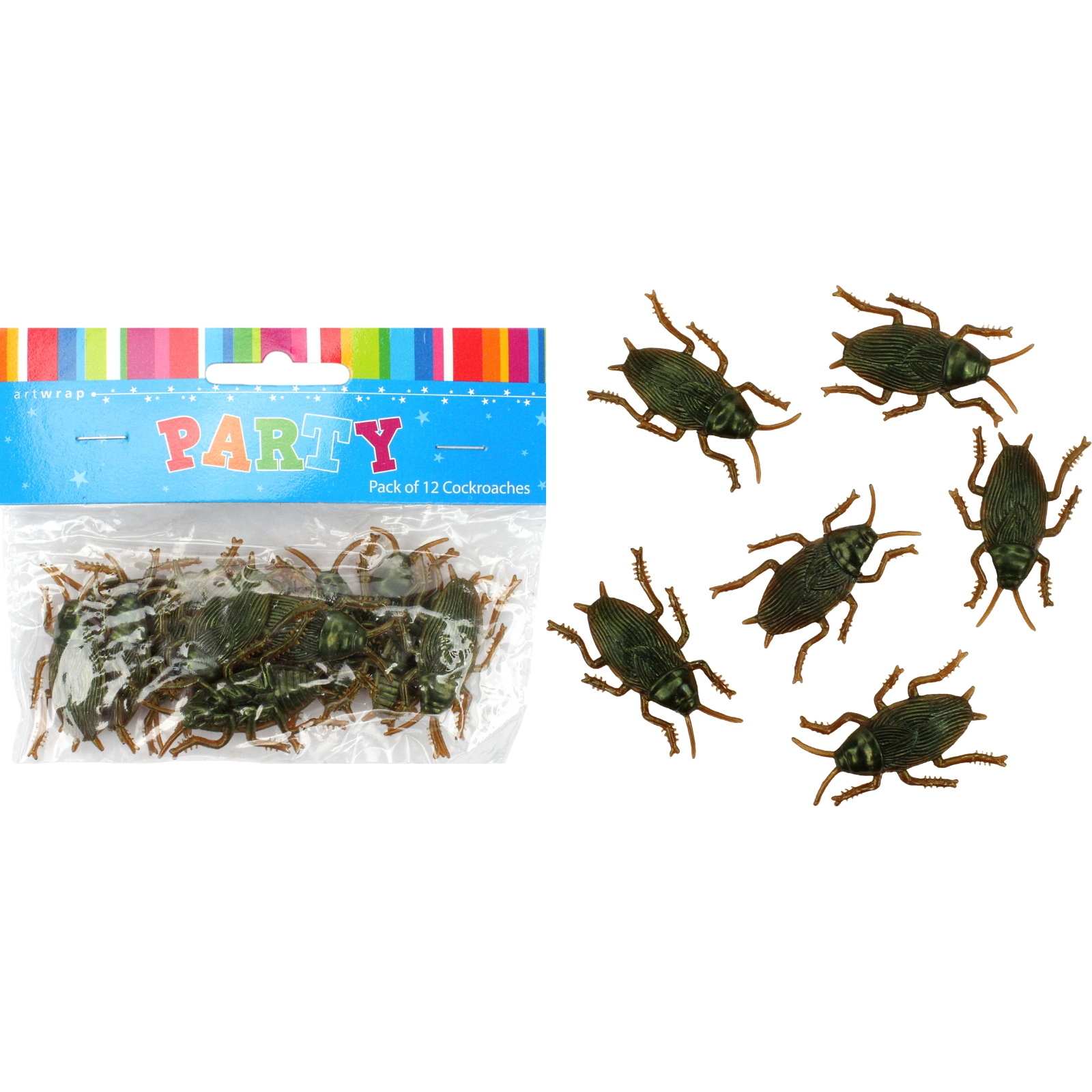 Plastic Cockroaches 5cm (Pack of 12)