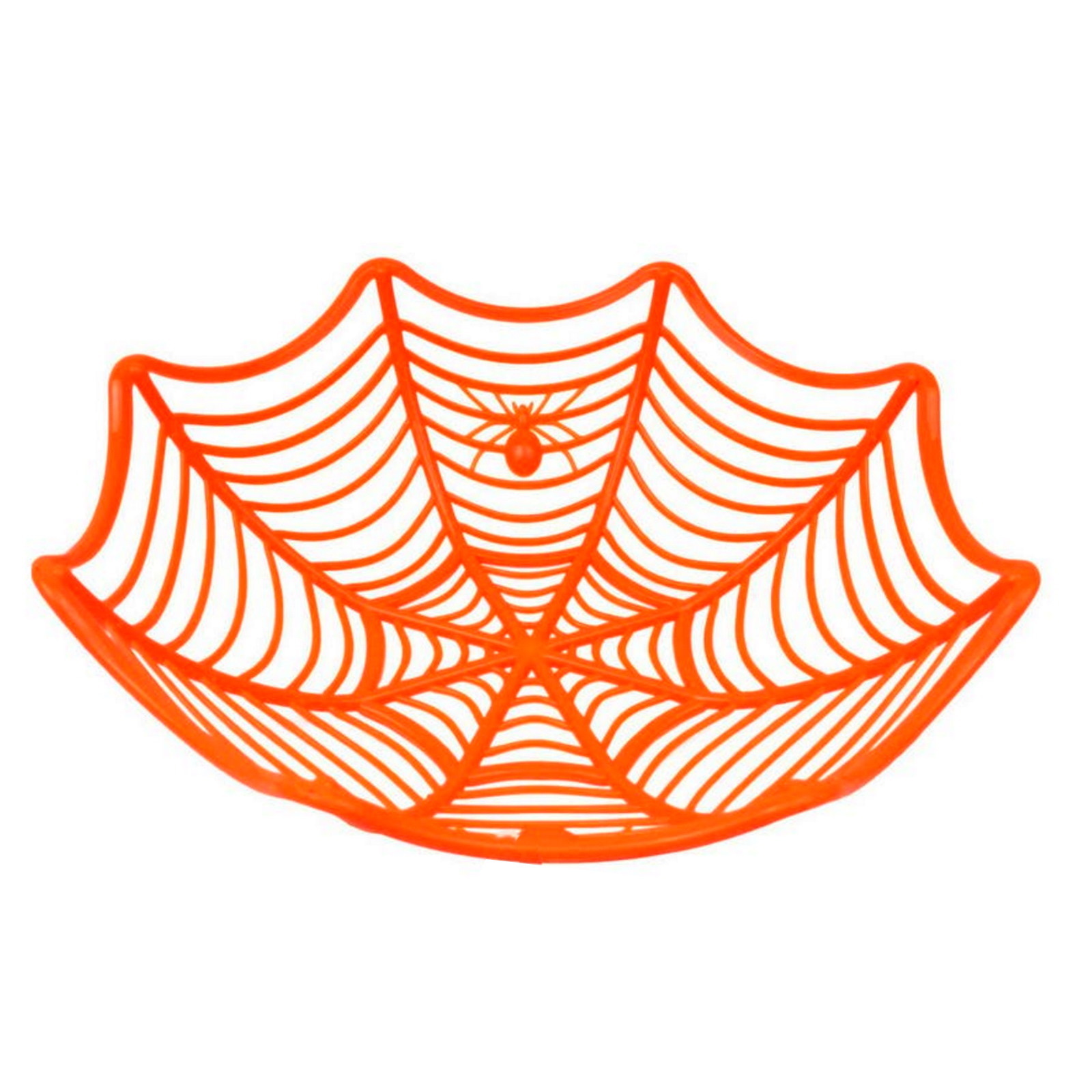 Spider Web Orange Plastic Basket Bowl
