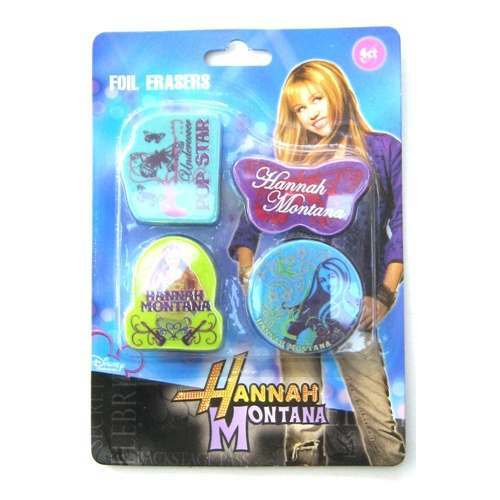 Hannah Montana Erasers (Pack of 4)