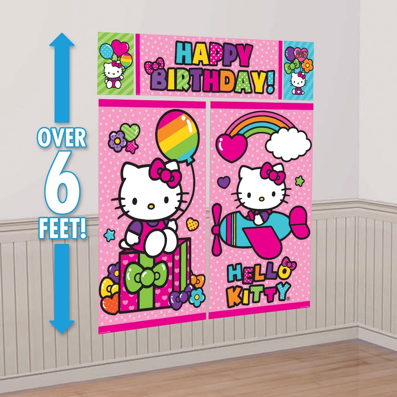 Hello Kitty Rainbow Wall Decorating Kit