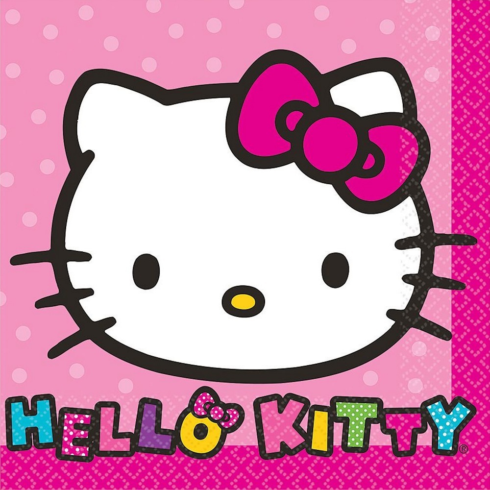 Hello Kitty Rainbow Small Napkins / Serviettes (Pack of 16)