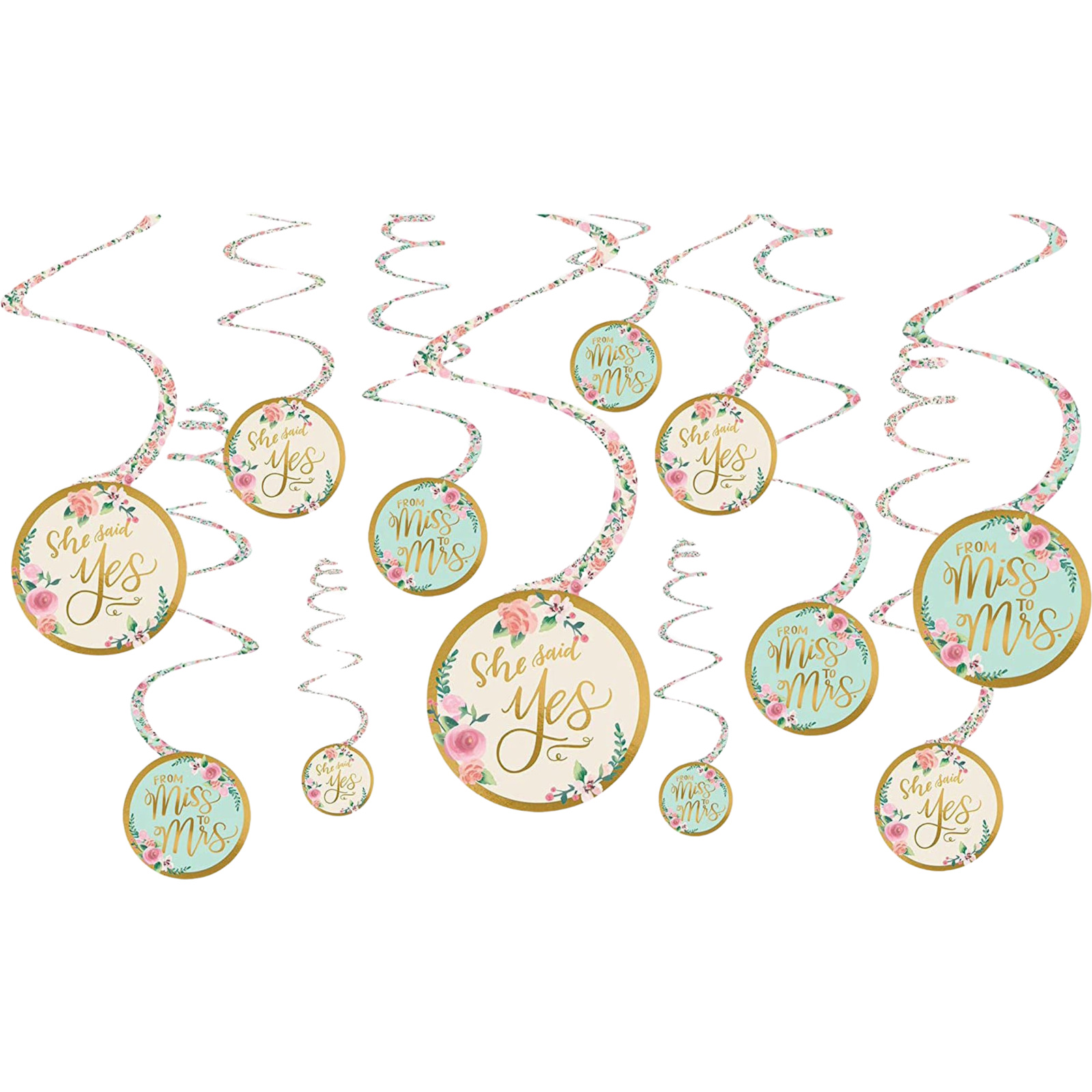 Mint To Be Swirl Decorations (Pack of 12)  