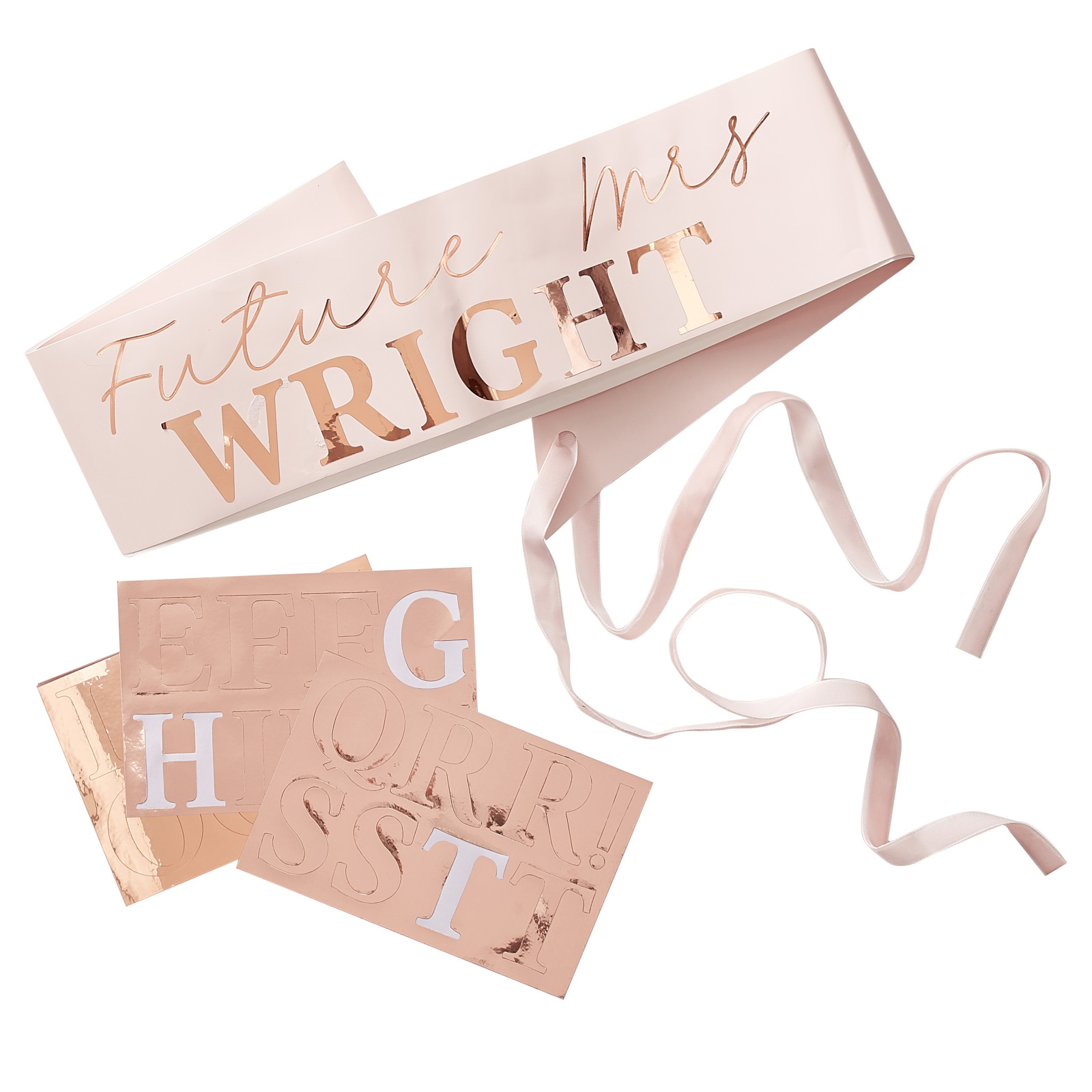 Ginger Ray Rose Gold Customisable Future Mrs Sash