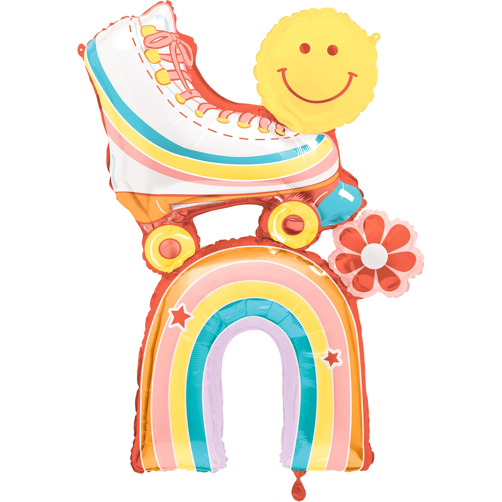 Rainbow Roller Skate Supershape Foil Balloon 101cm 