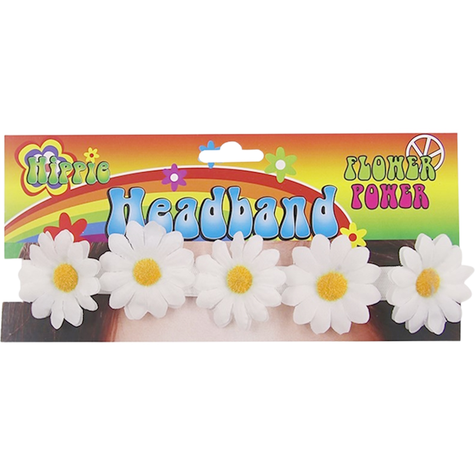 Hippie White Daisy Headband