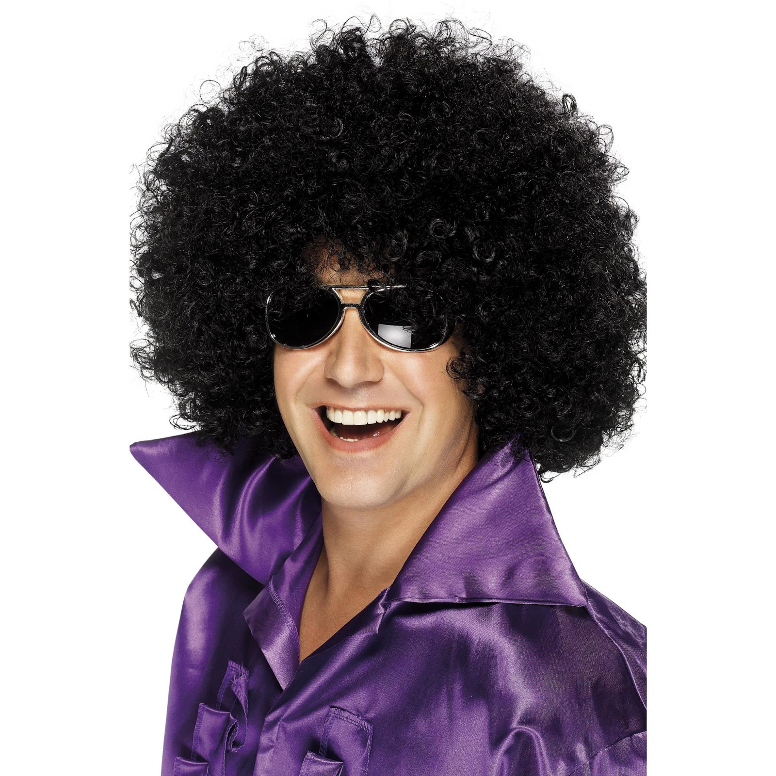 Men's Black Mega-Huge Afro Wig