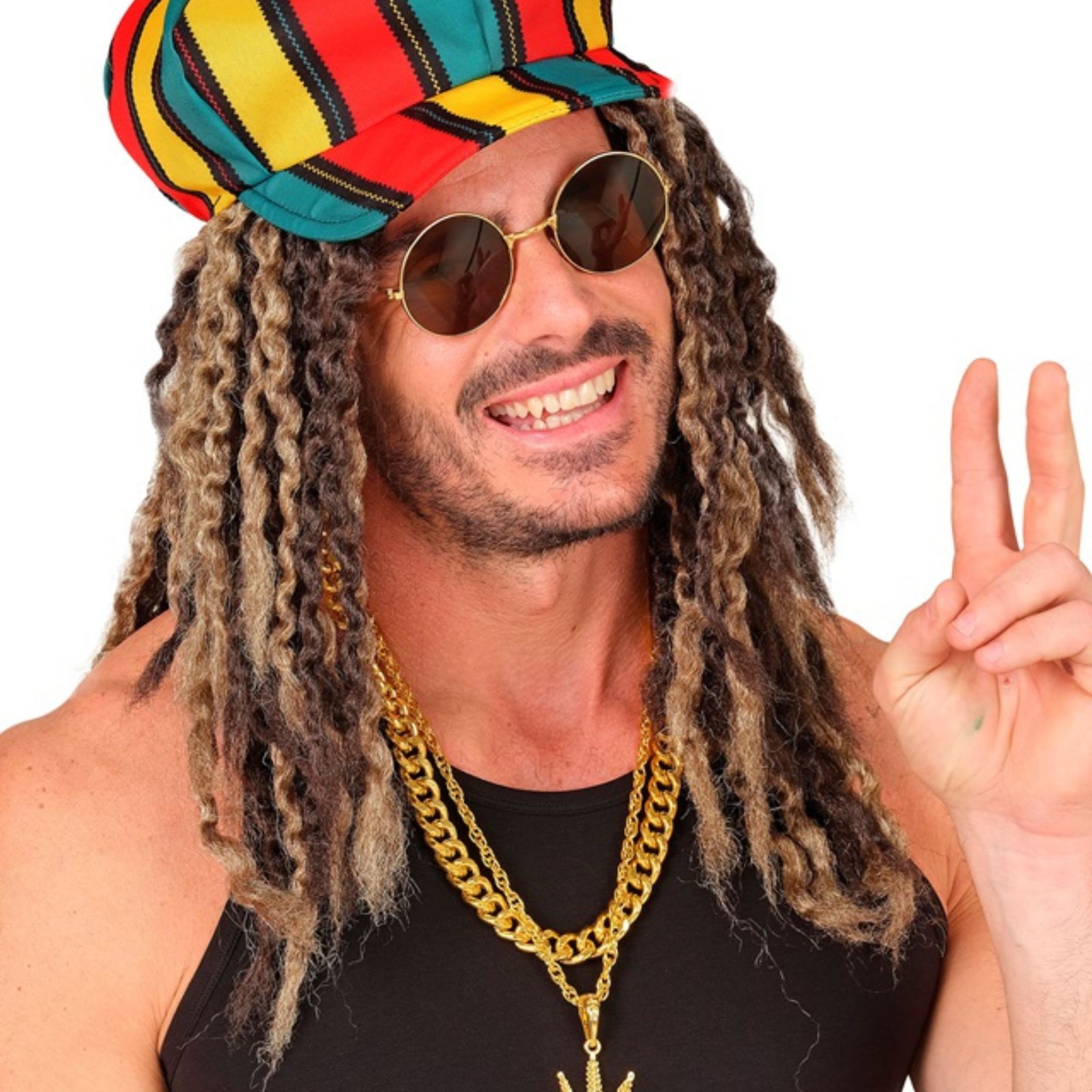 Adult Blonde and Brown Dreadlock Wig