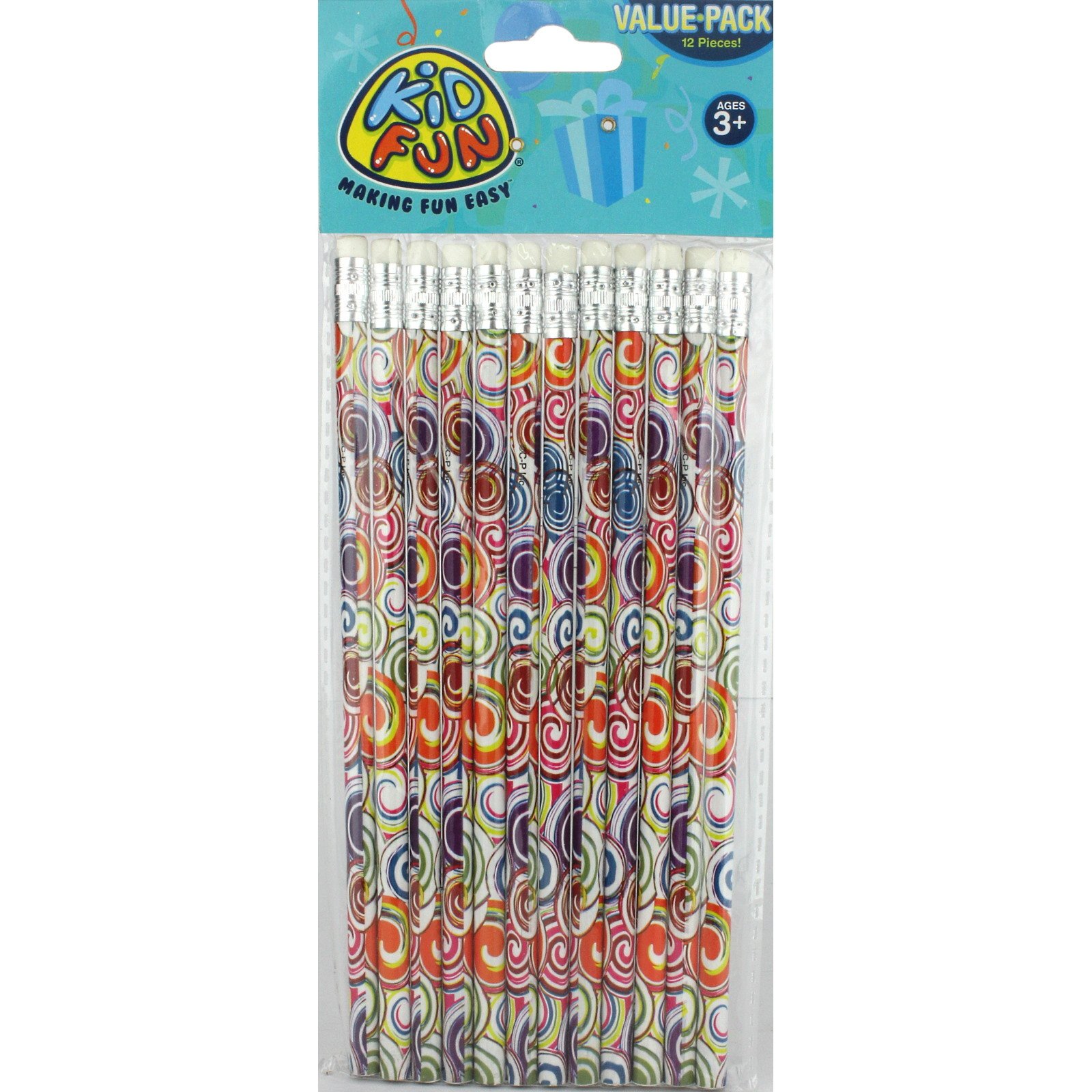 Hippie Swirl Pencils (Pack of 12)