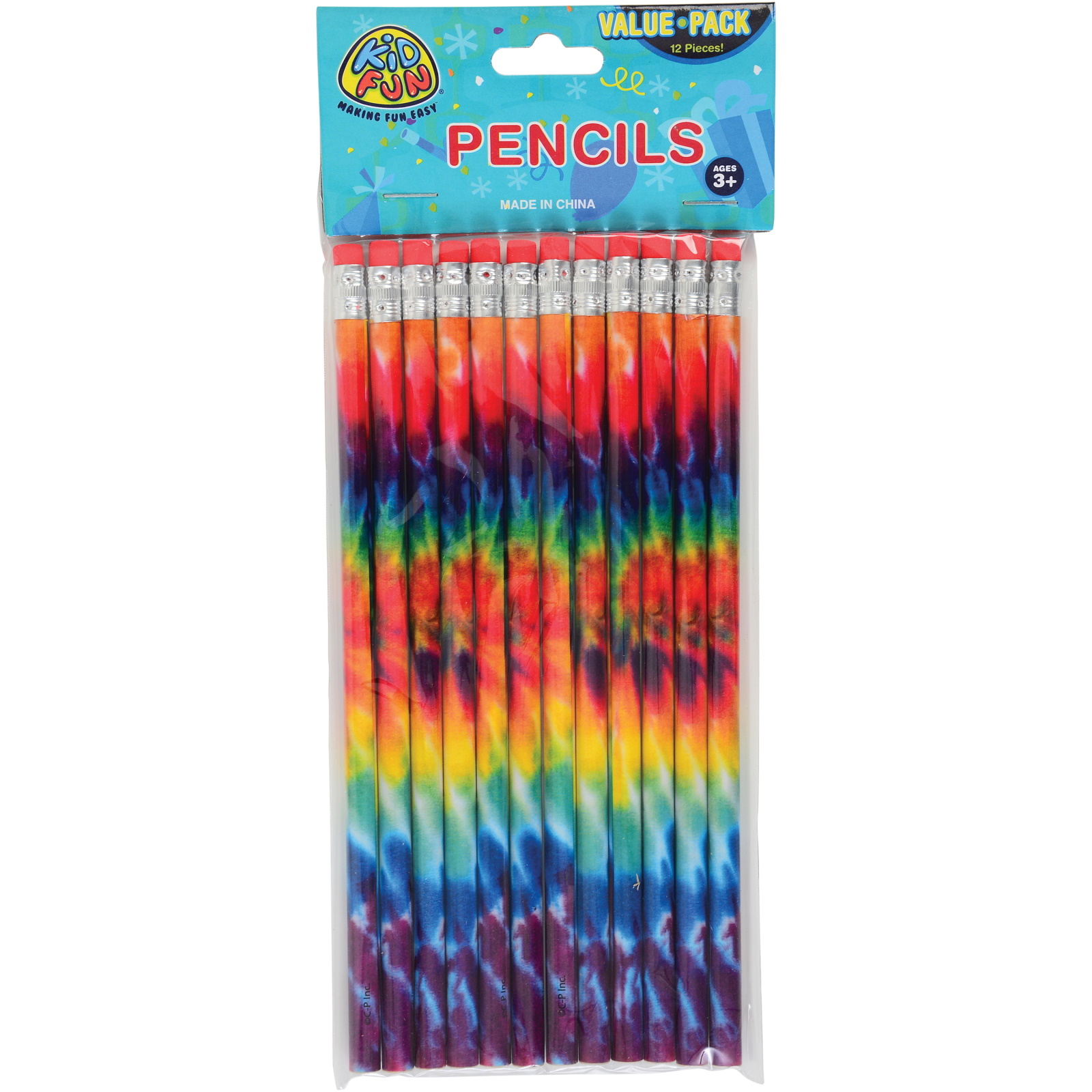 Tie Dye Pencils (Pack of 12)