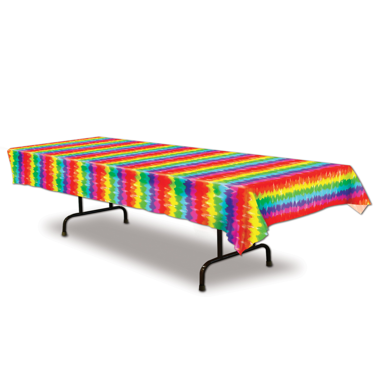 Hippie Tie Dyed Plastic Tablecloth