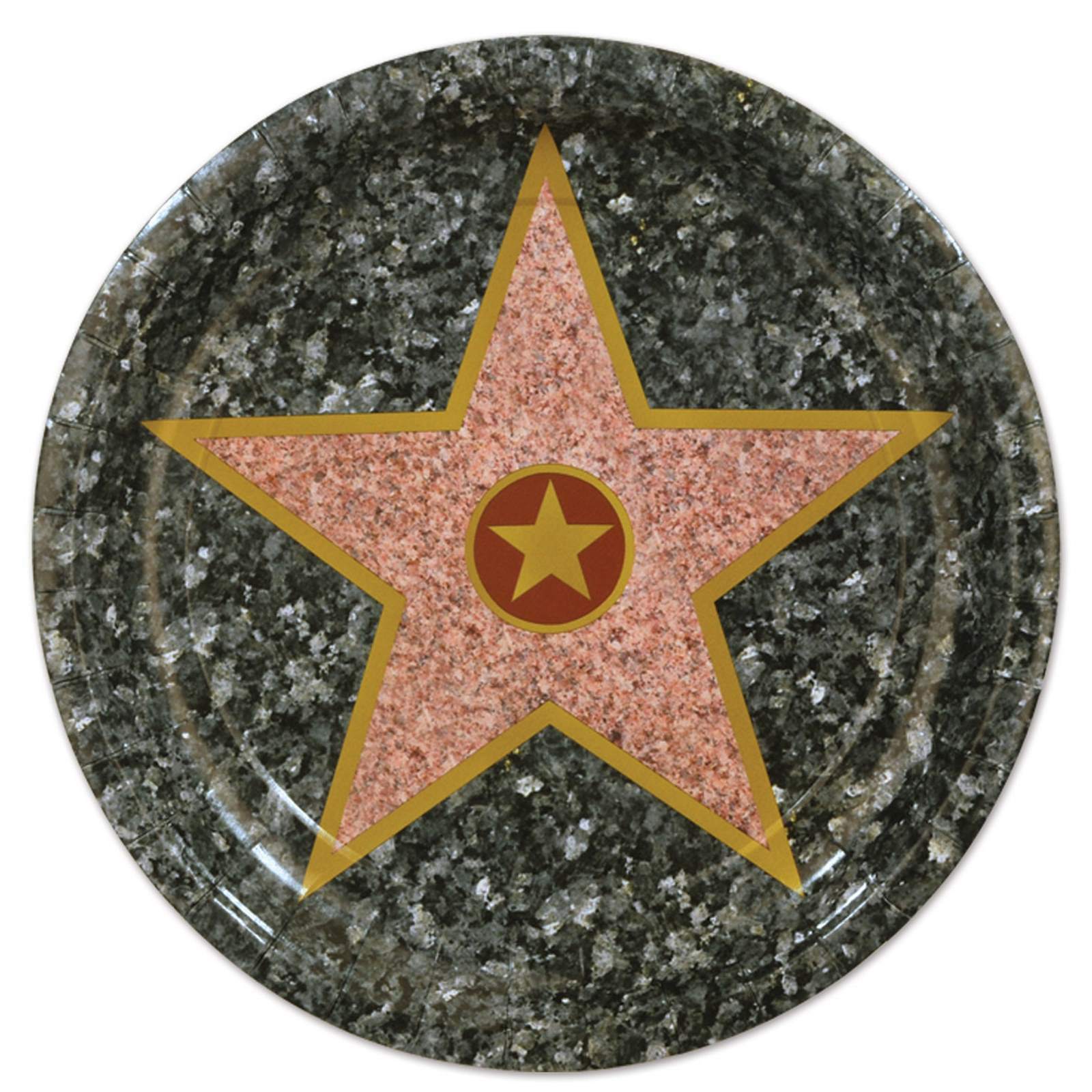 Walk of Fame Star Large Plates (Pack of 8)