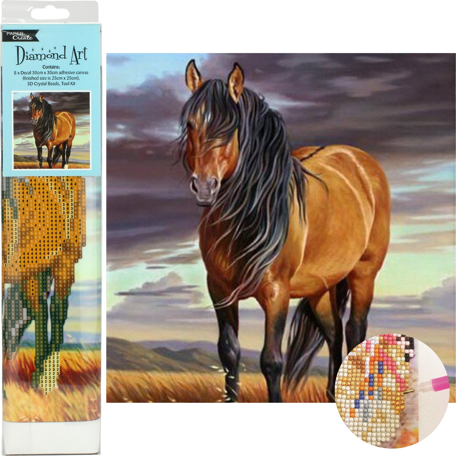 Diamond Art Kit Brown Horse