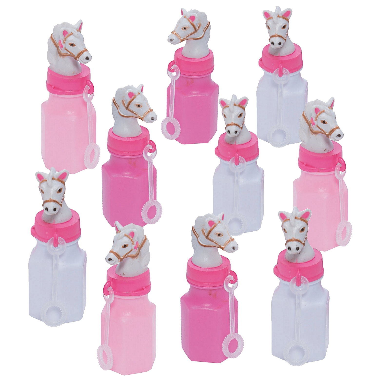 Pink Horses Bubble Bottles (Pack of 12)
