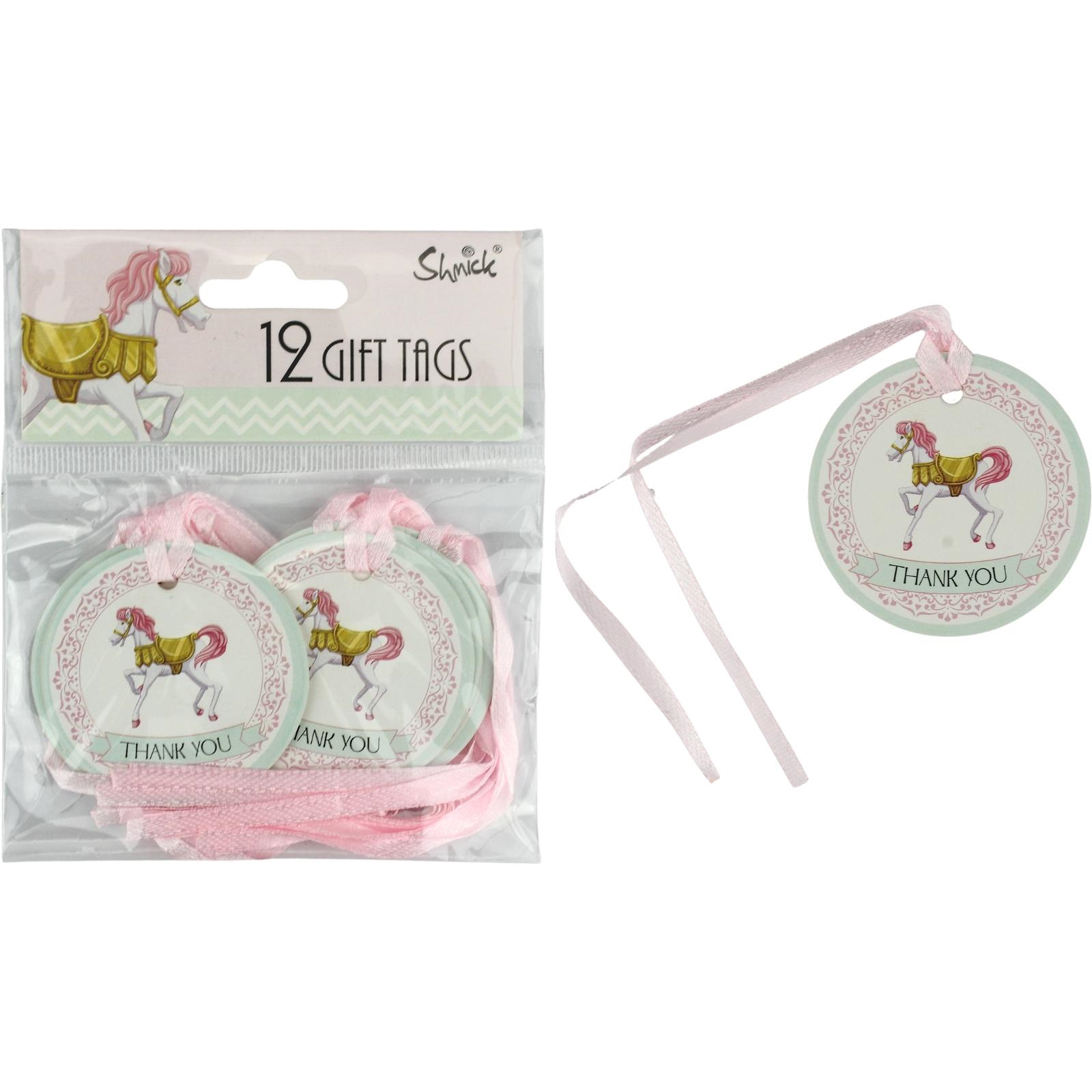 Vintage Carousel Paper Gift Tags (Pack of 12)
