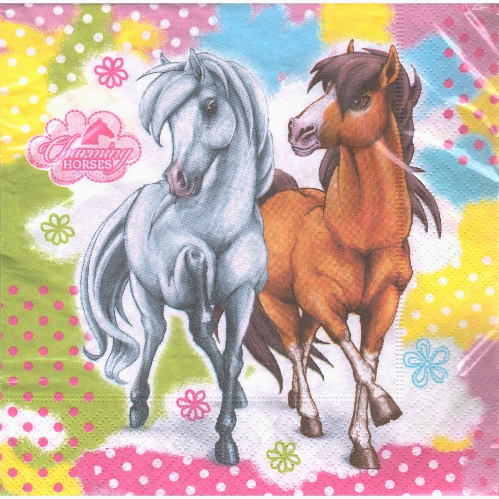 Charming Horses Large Napkins (Pack of 20)