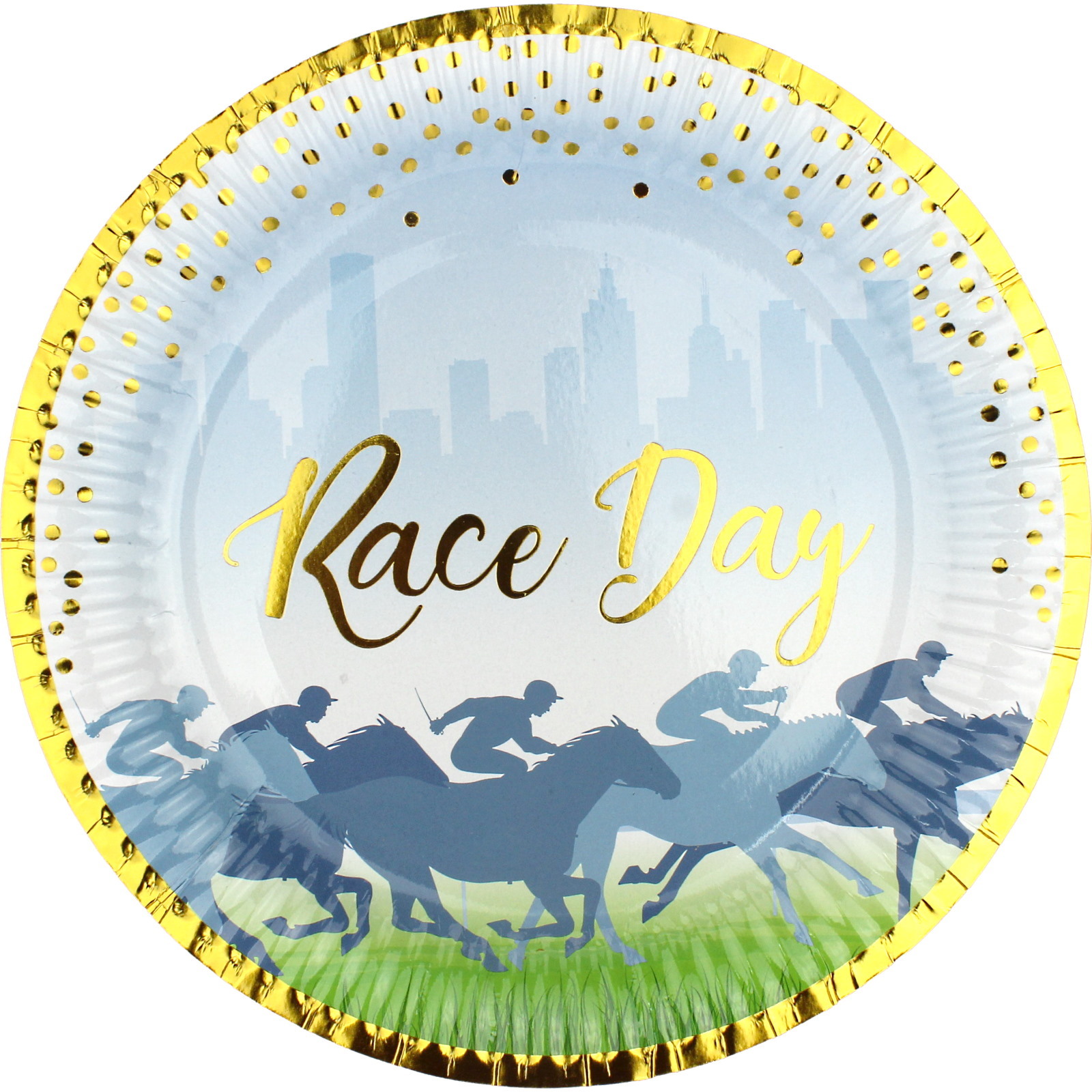 Race Day Large Paper Plates (Pack of 8)