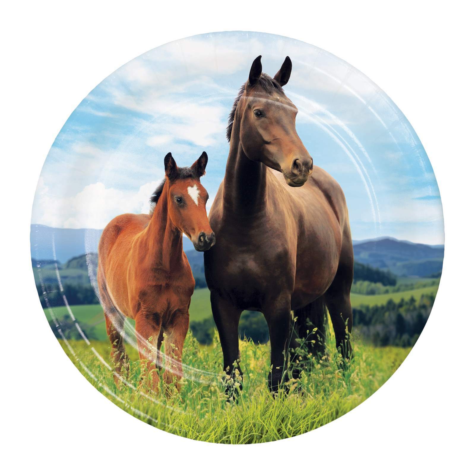 Horse and Pony Small Paper Plates (Pack of 8)