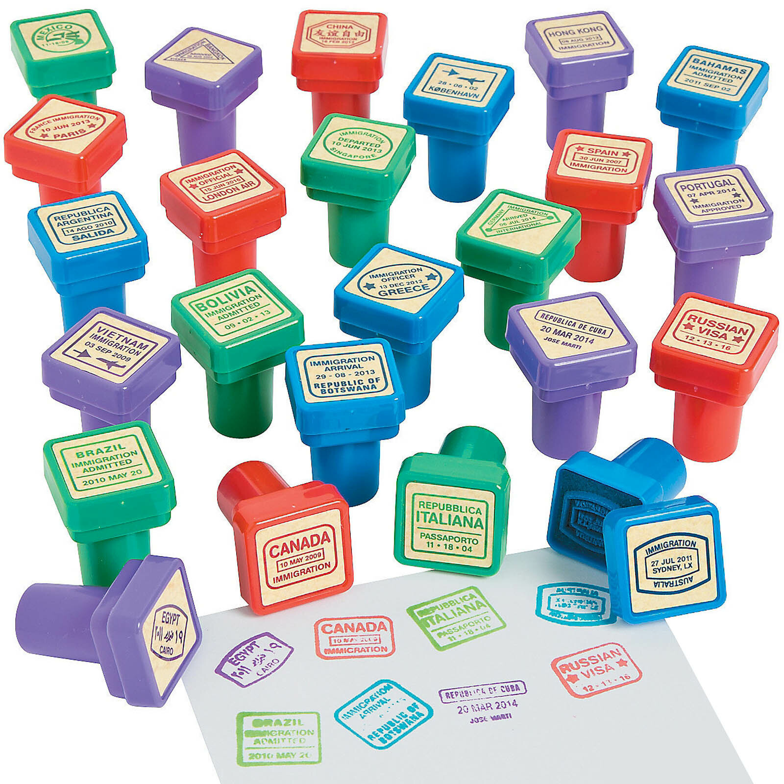 Passport Stamps (Pack of 24)