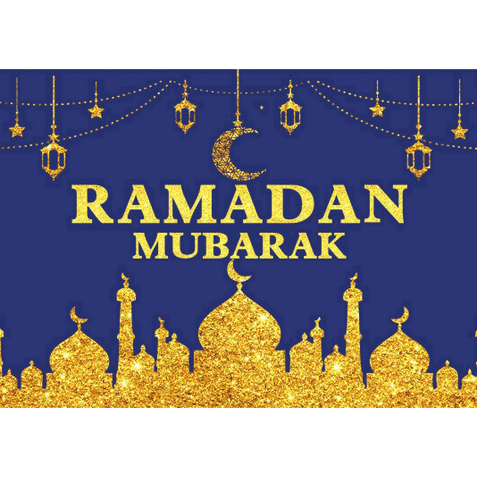 Ramadan Mubarak Fabric Backdrop Banner 