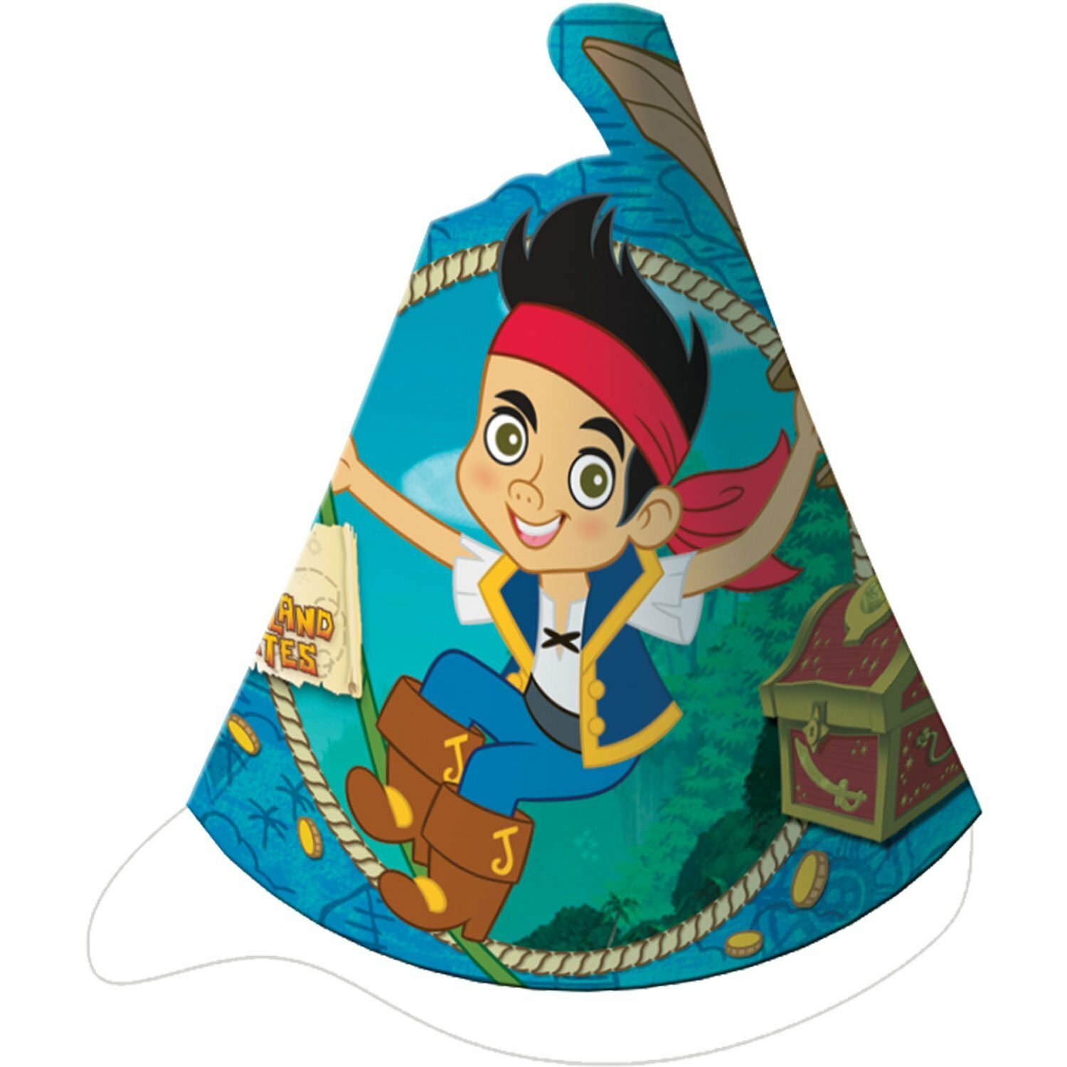 Jake and the Never Land Pirates Party Hats (Pack of 8)