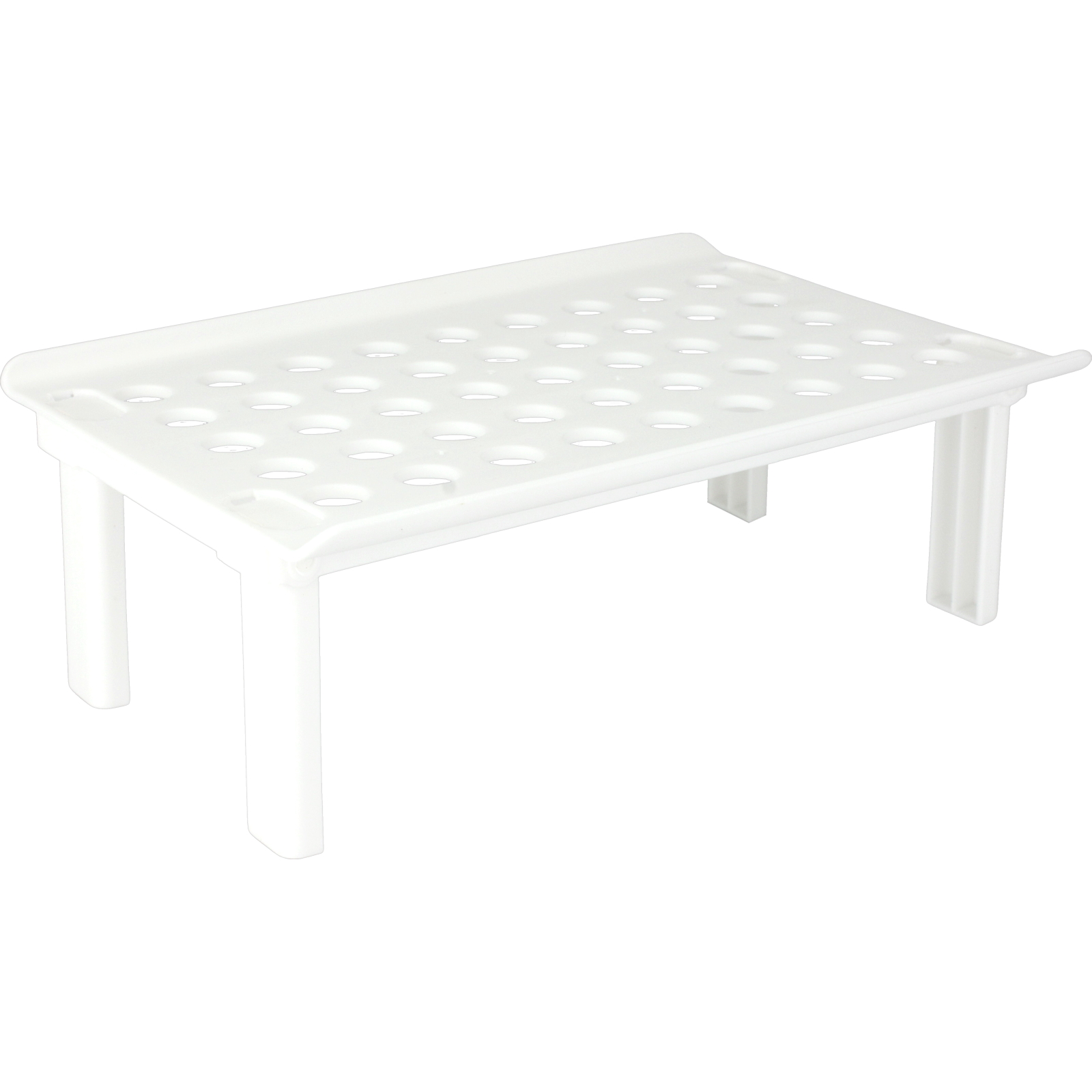 White Plastic Stackable Storage Shelf 