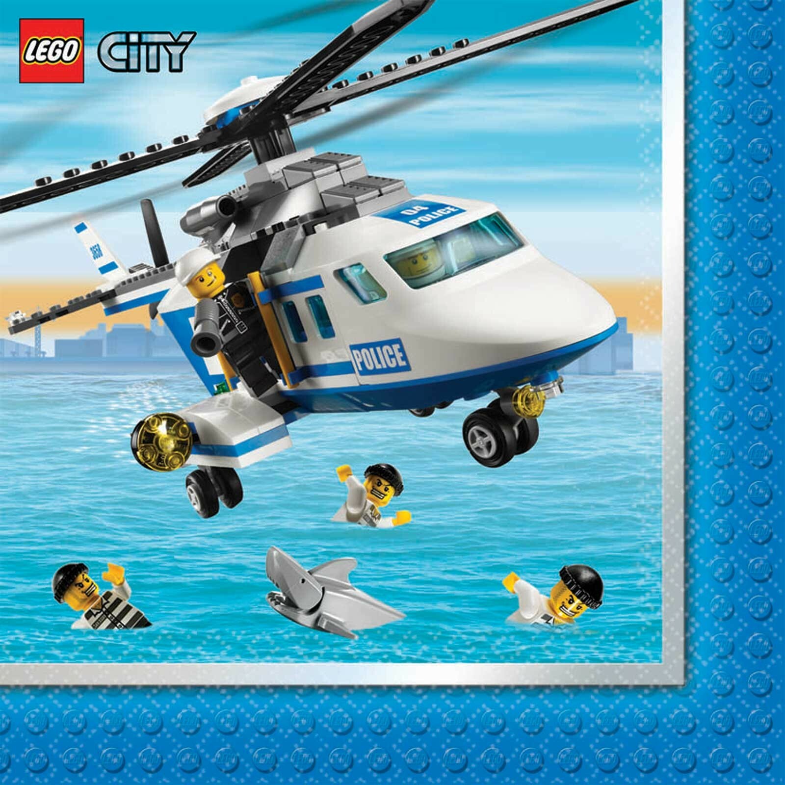 Lego City Large Napkins / Serviettes (Pack of 16)