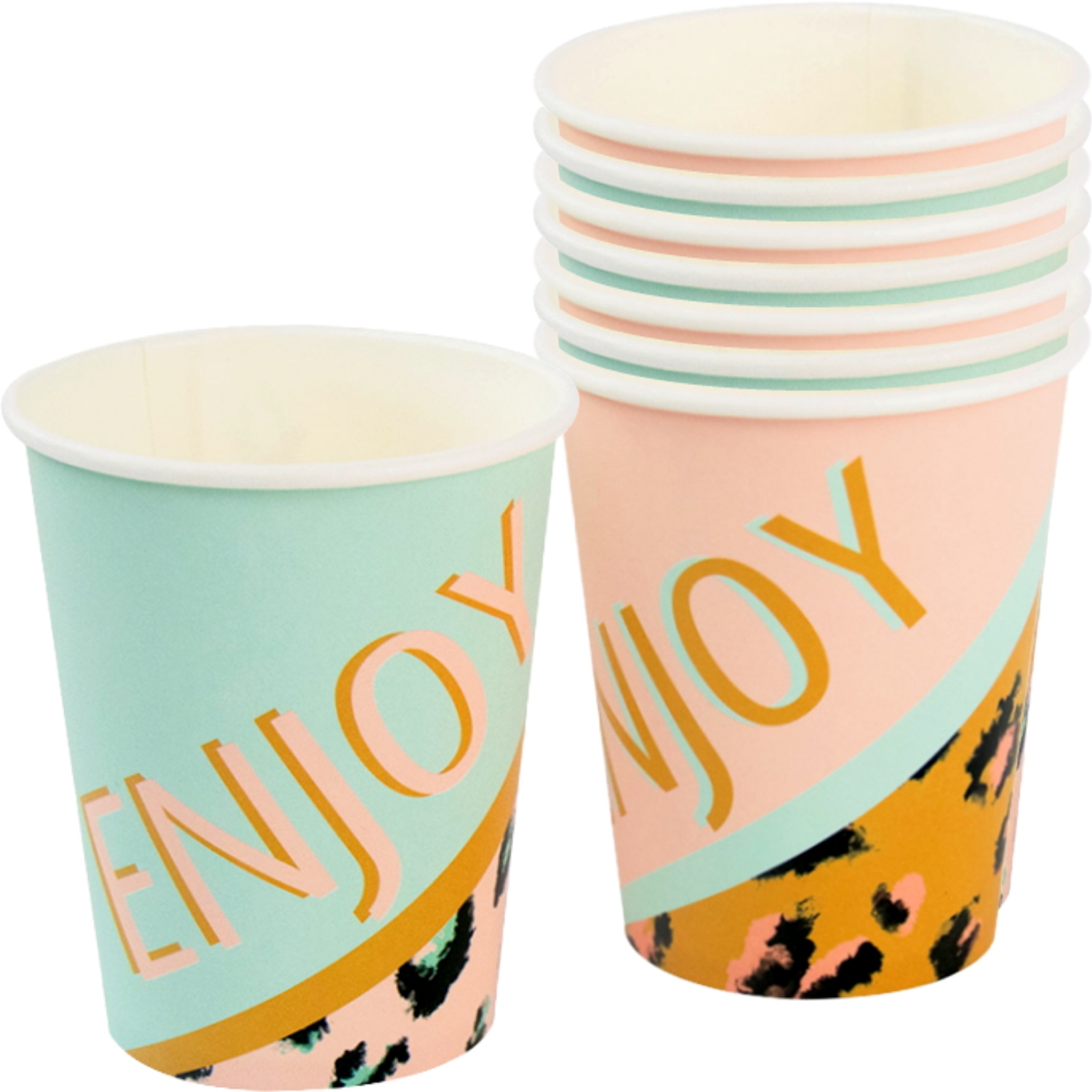 Leopard Pizazz Paper Cups (Pack of 8)