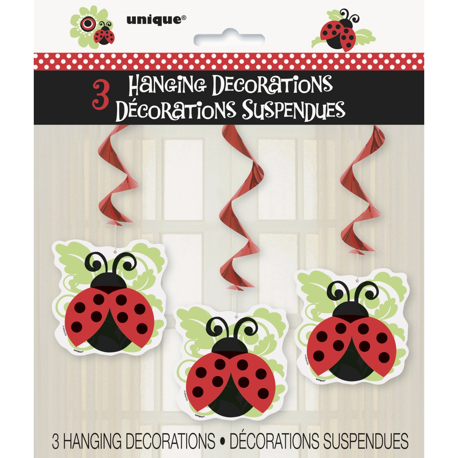 Lively Ladybugs Hanging Decorations (Pack of 3)