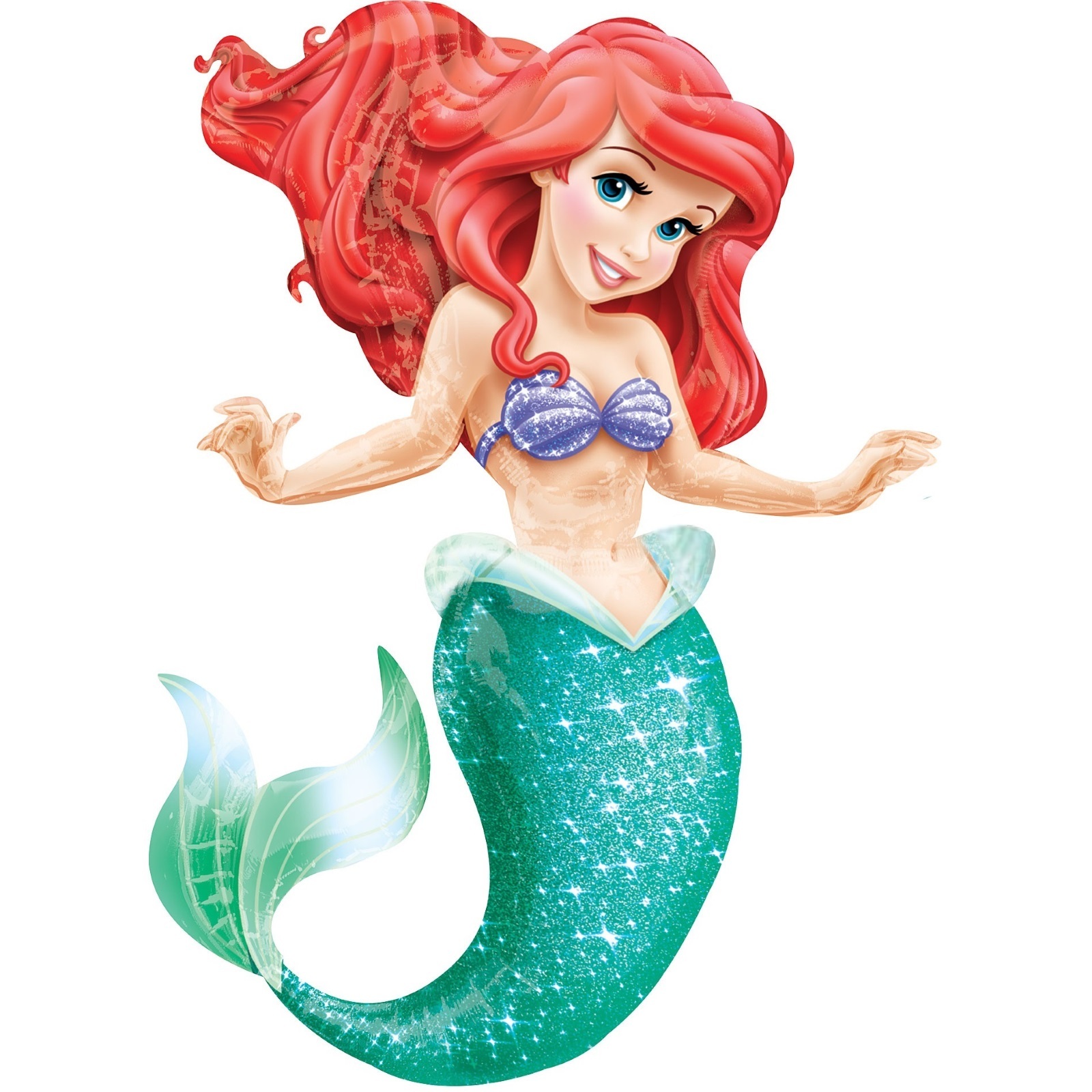 Ariel The Little Mermaid Airwalker Helium Balloon