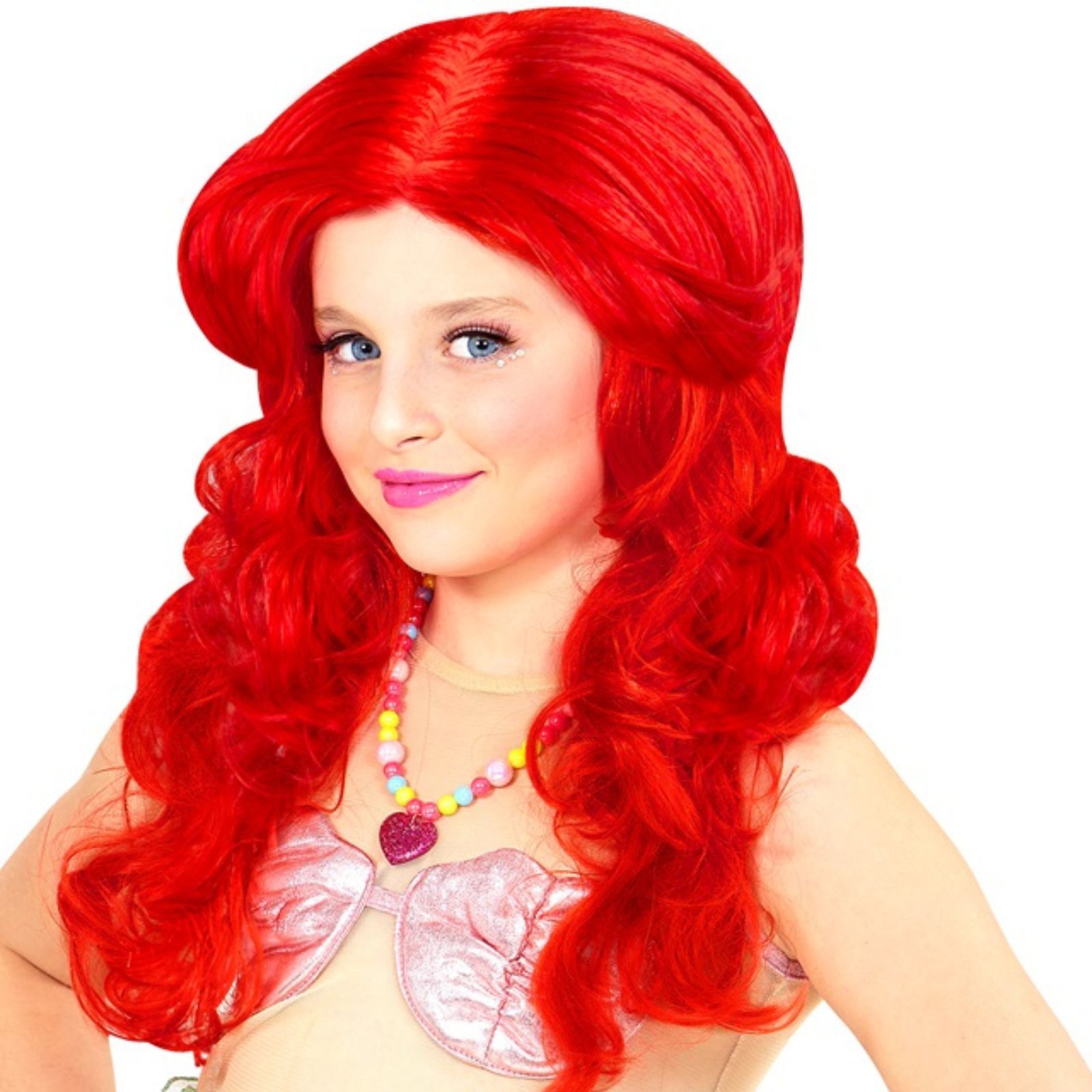 Kids Red Mermaid Wig 