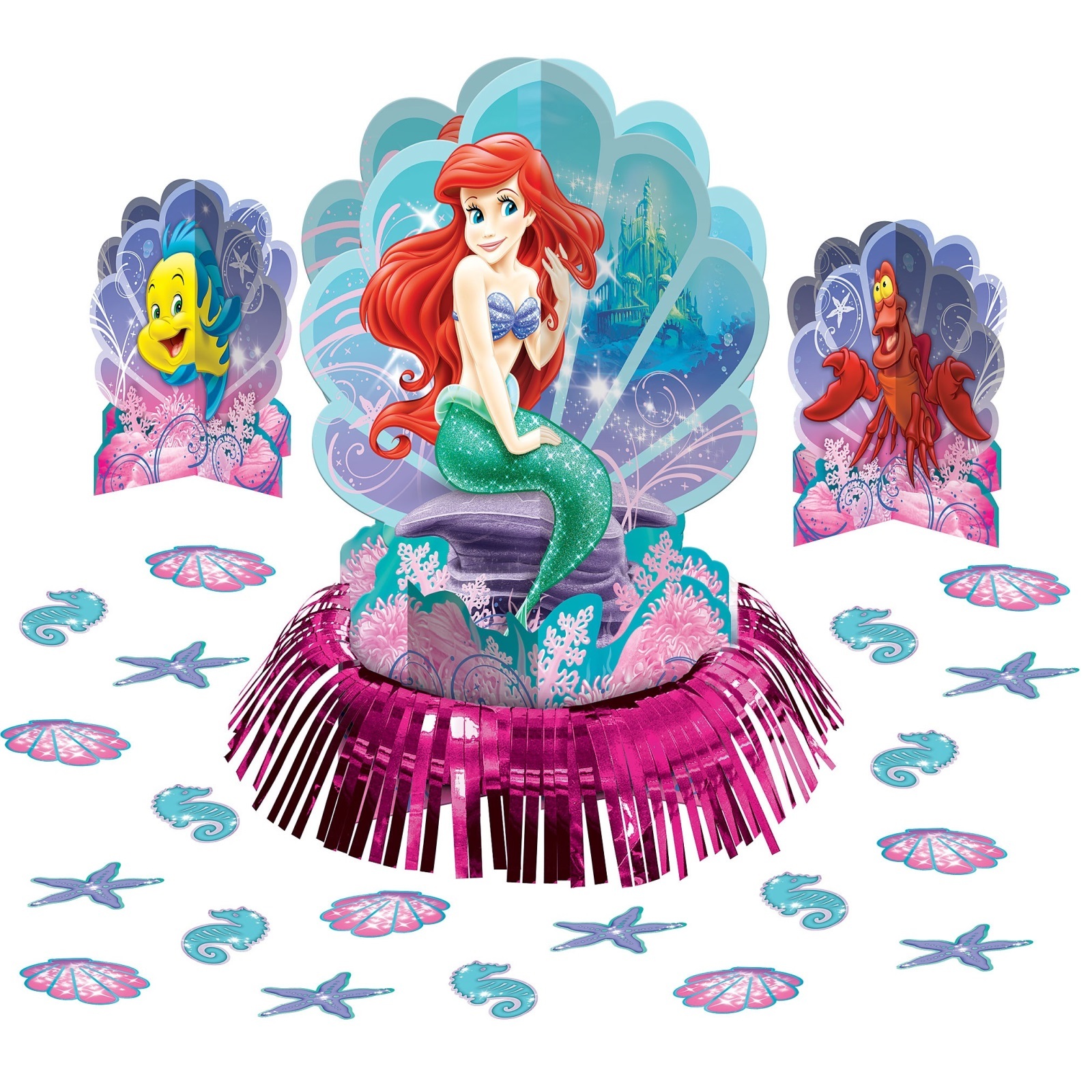 Ariel The Little Mermaid Sparkle Table Decorating Kit