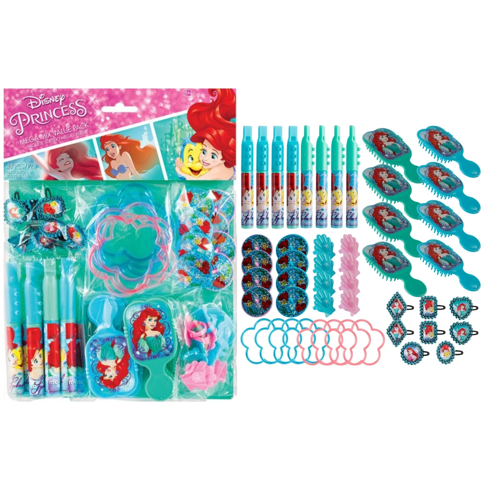 Ariel The Little Mermaid Dream Big Mega Value Favour Pack (48 Pieces)