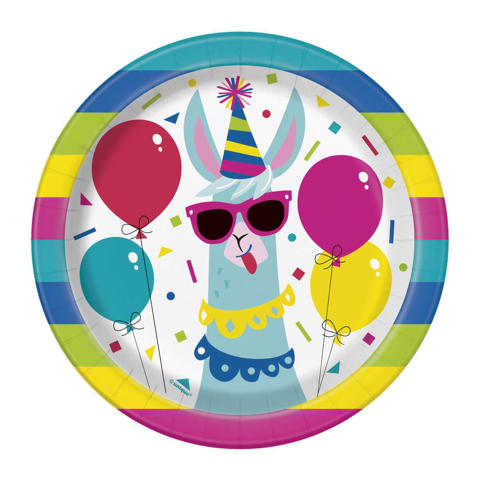  Llama Birthday Small Paper Plates (Pack of 8)