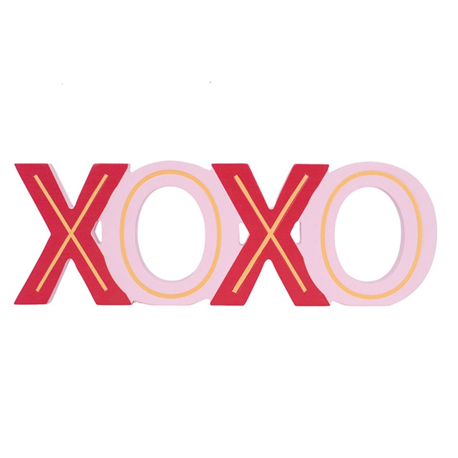Red and Pink Wooden XOXO Sign 