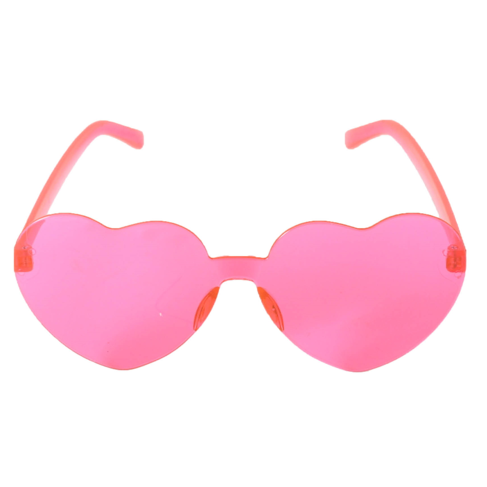 Pink Perspex Heart Glasses