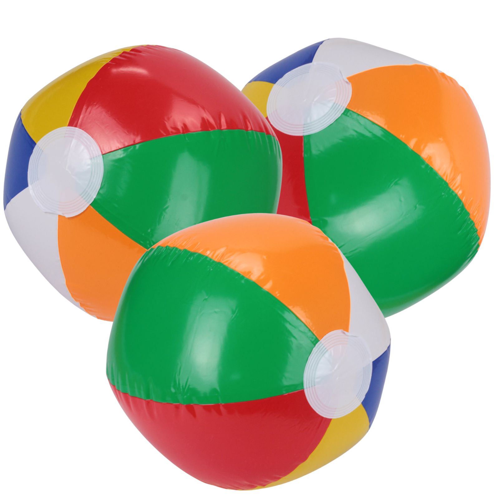 Inflatable Rainbow Beach Balls 20cm (Pack of 12)