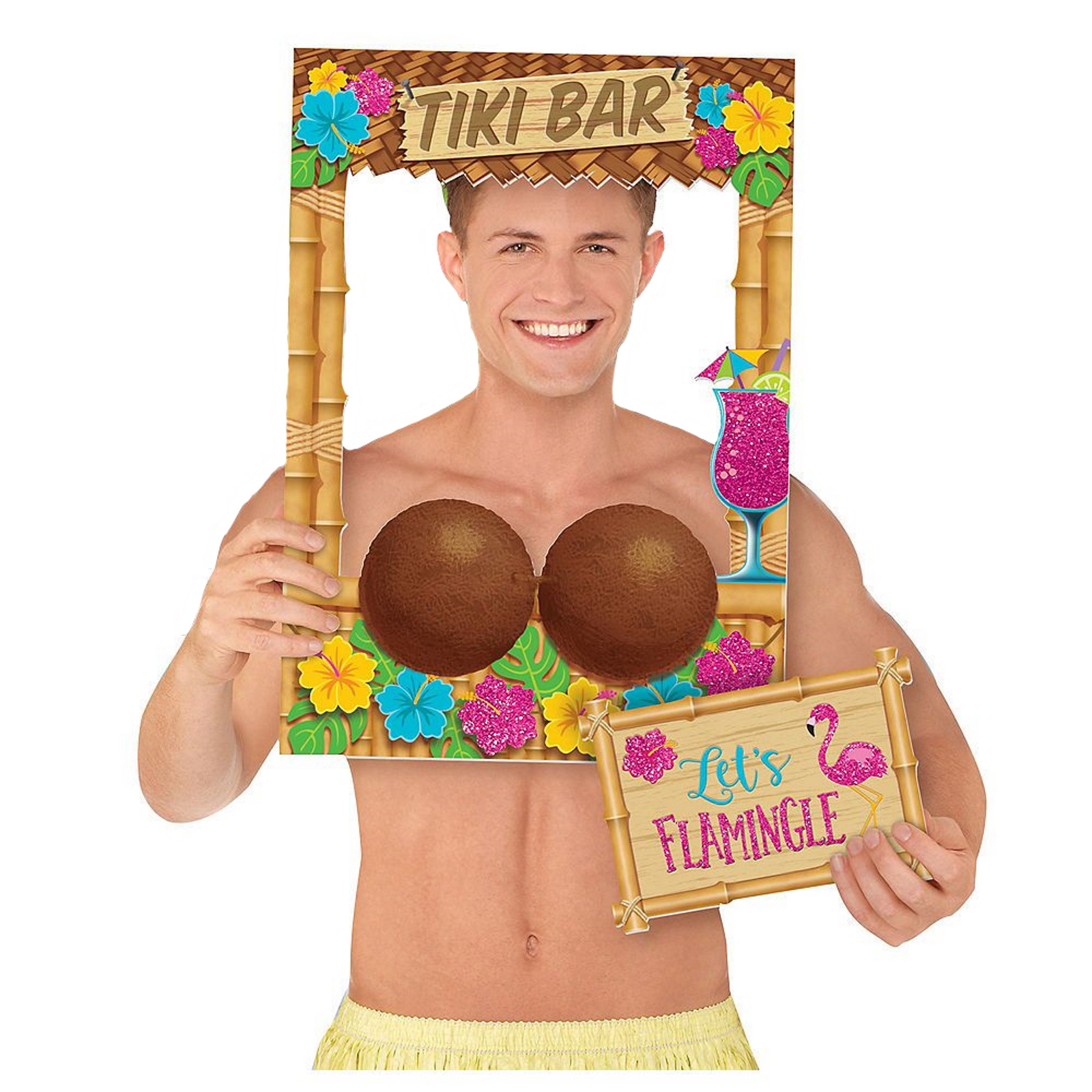 Summer Luau Tiki Bar Photo Prop Frame