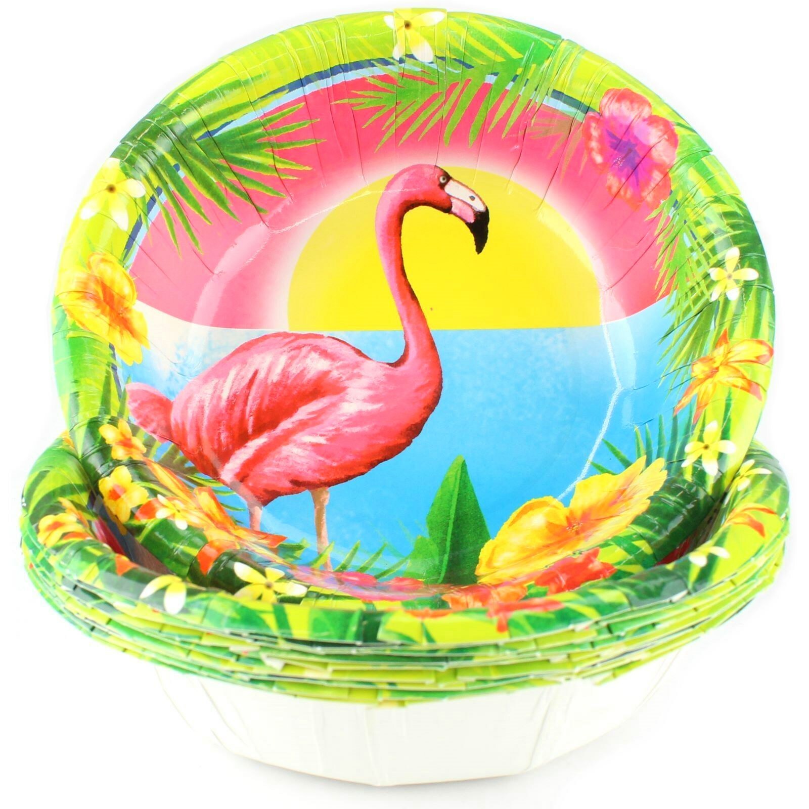 Hawaiian Flamingo Paper Bowls (Pack of 10)