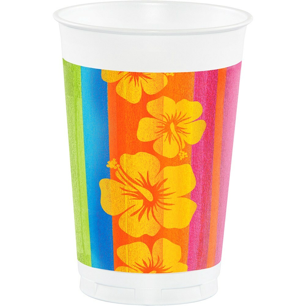 Sunset Stripes Plastic Cups (Pack of 8)