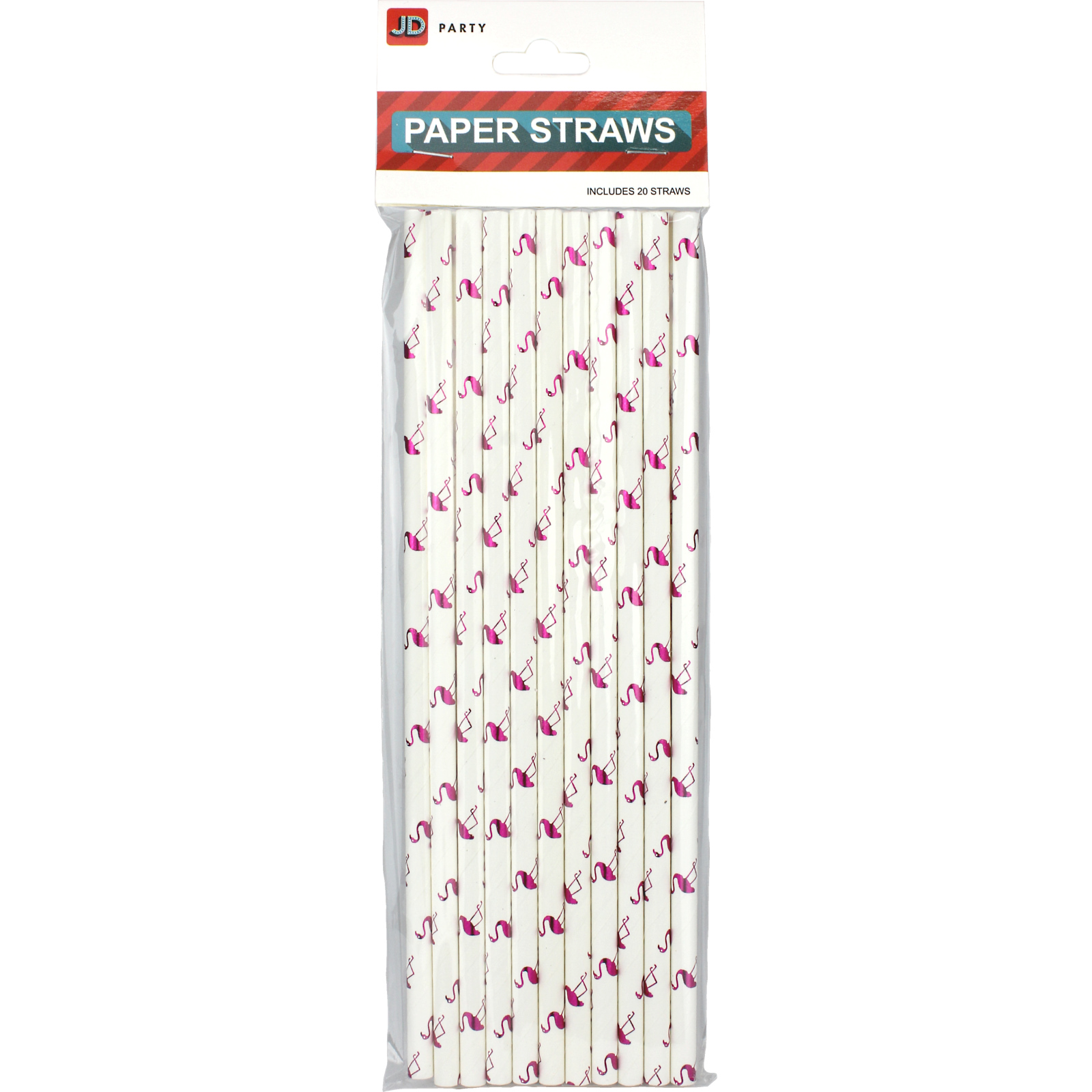 Flamingo Print Paper Straws (Pack of 20)