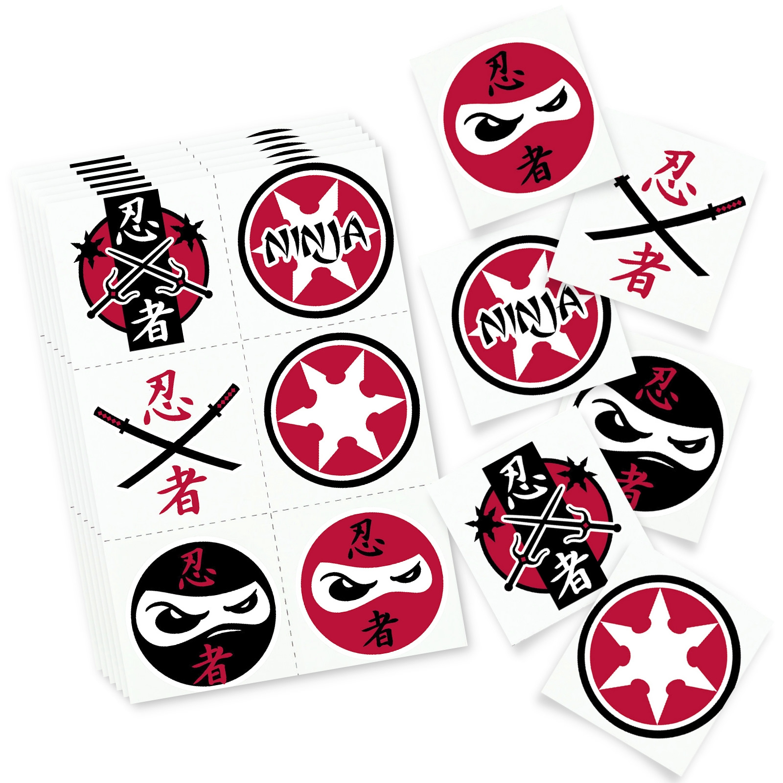 Ninja Warrior Tattoos (Pack of 36) 