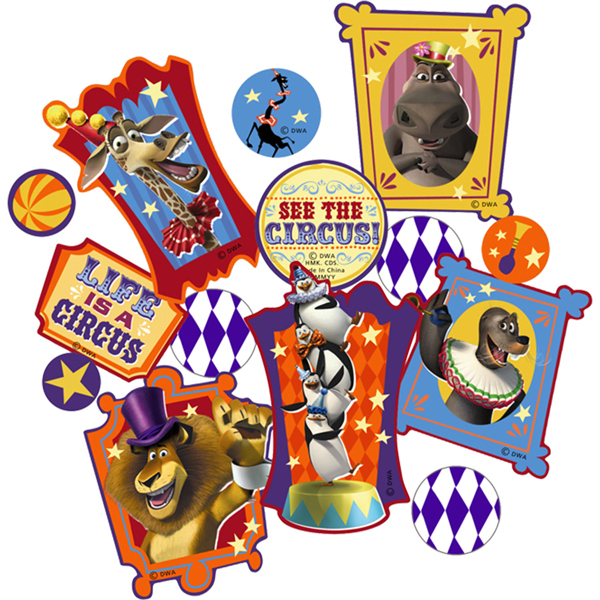 Madagascar 3 Confetti/Table Scatters