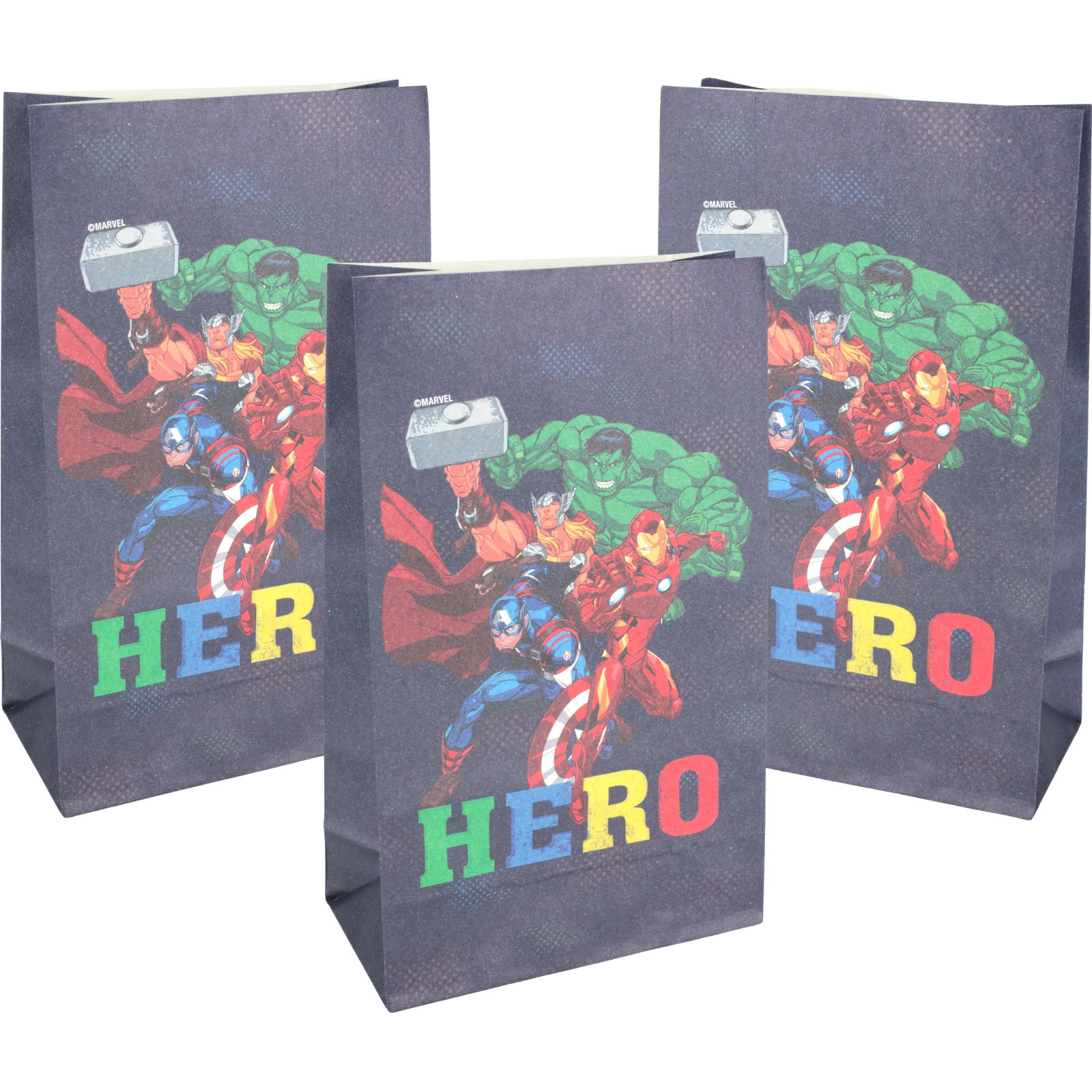 Marvel Avengers Paper Party Bags (Pack of 8)