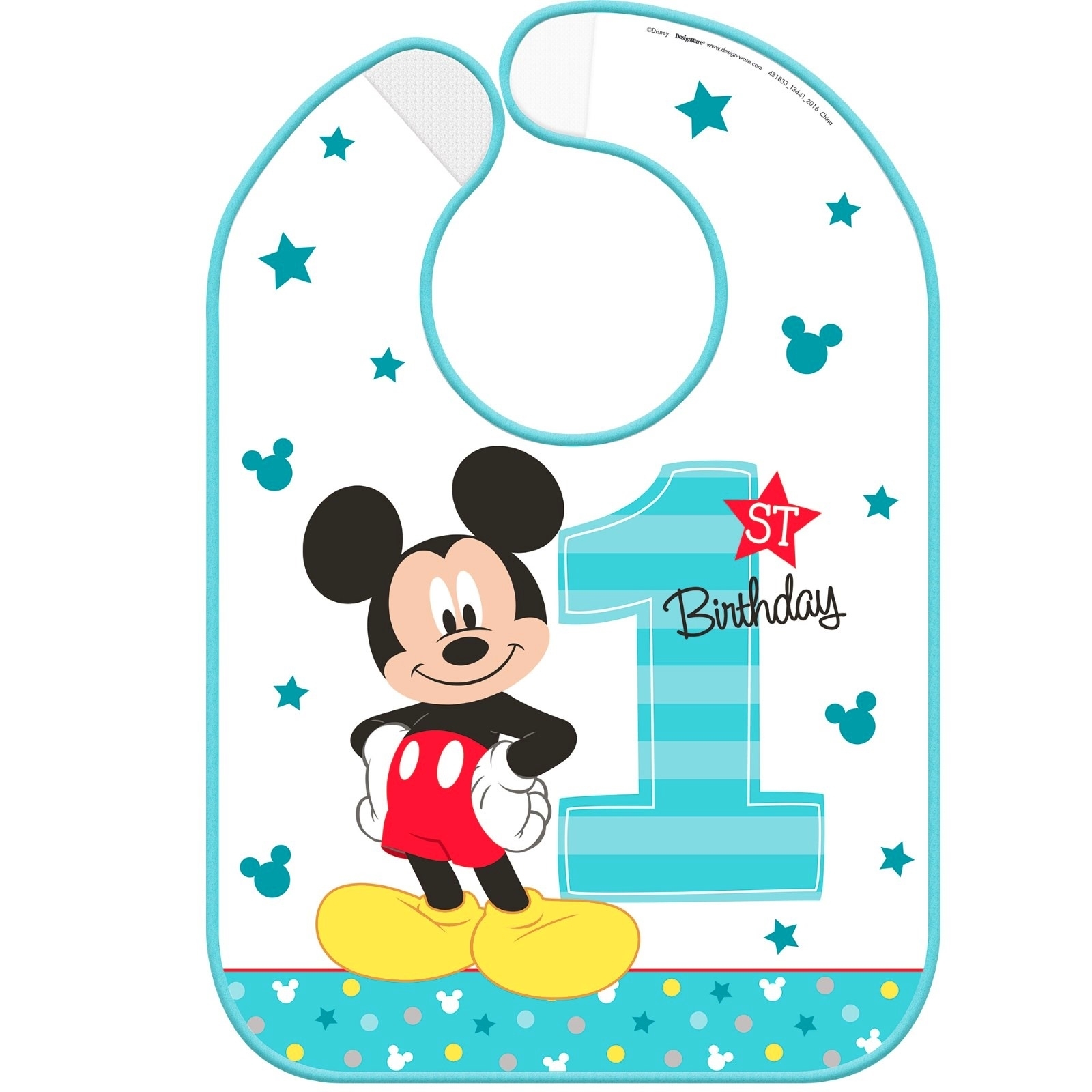 Mickey Mouse Fun To Be One Birthday Bib